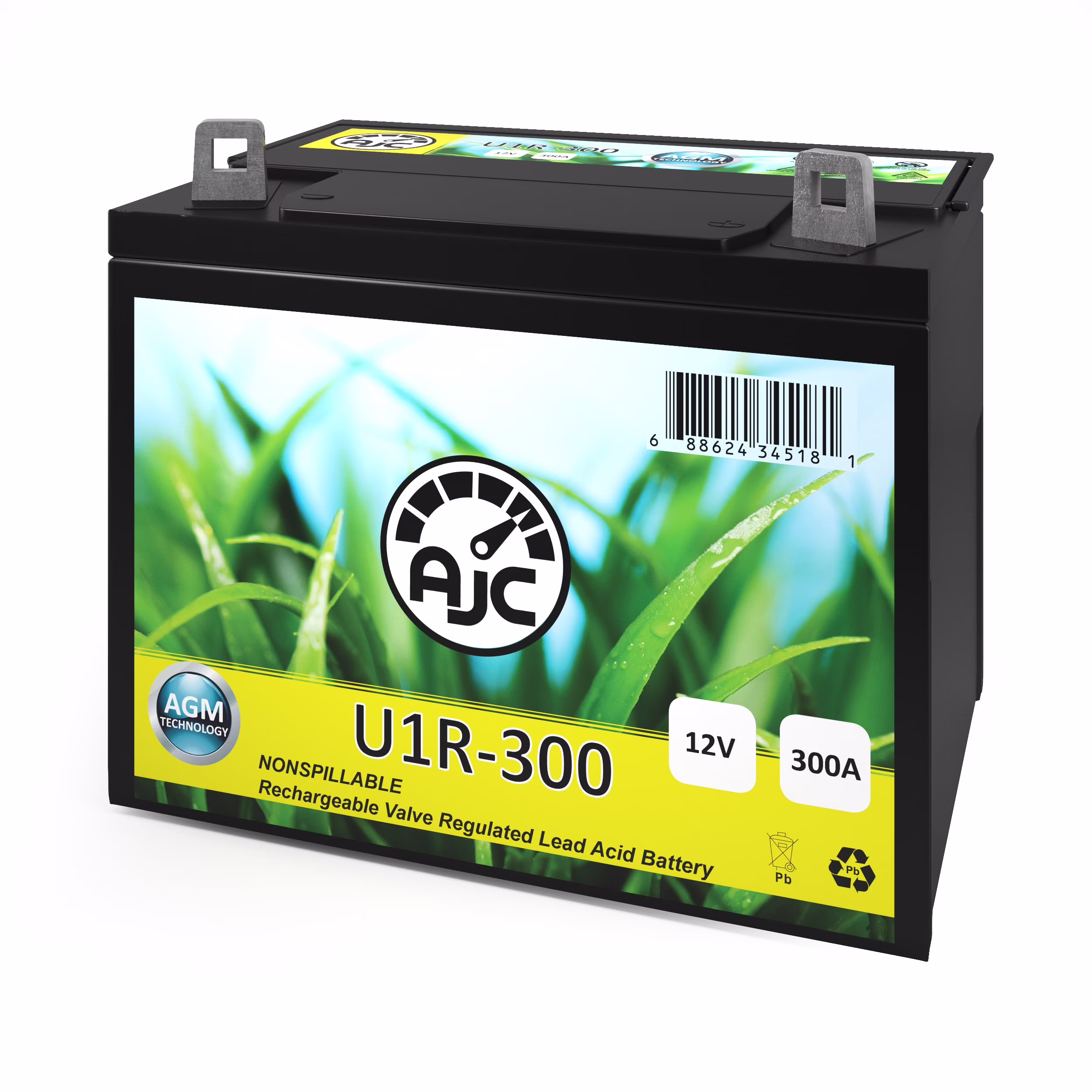AJC U1R Lawn Mower and Tractor Battery