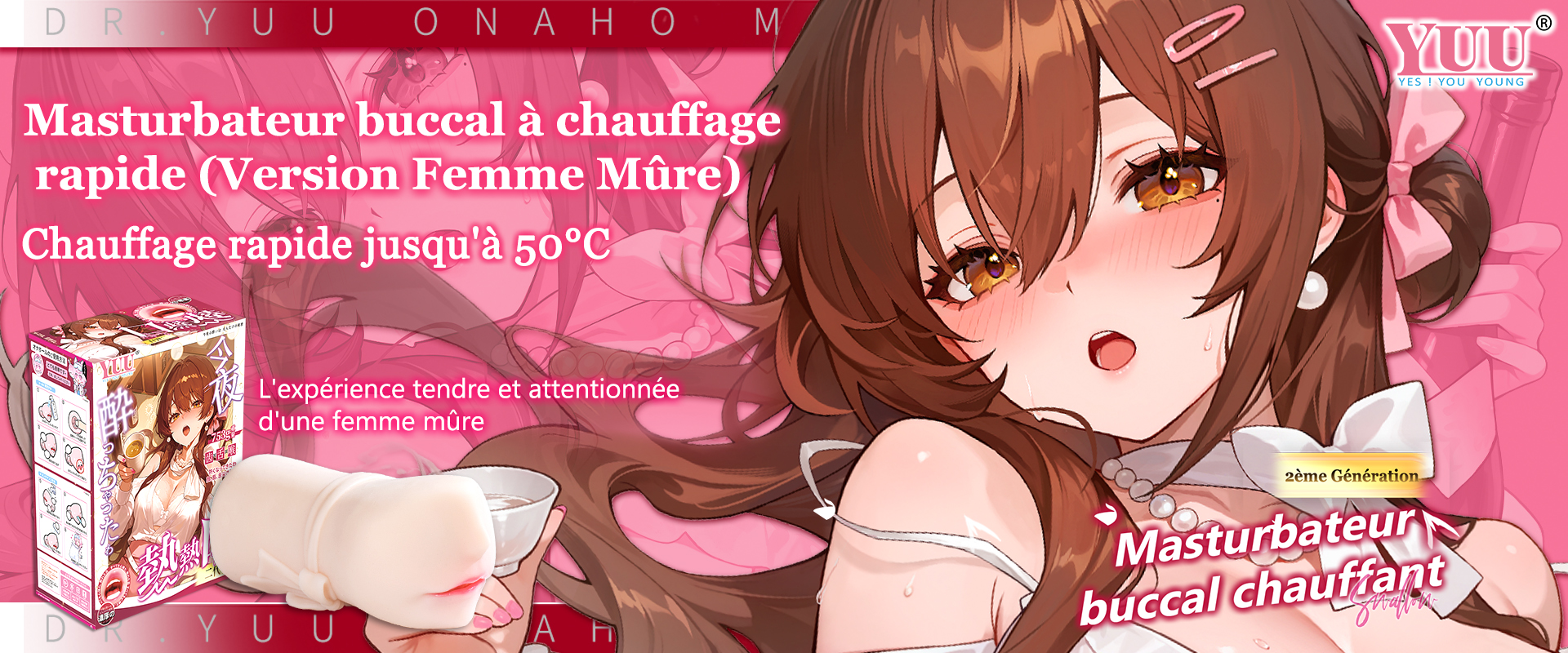 DR.YUU Hot Mouth 2 : avis sur un masturbateur oral chauffant 40/50°C