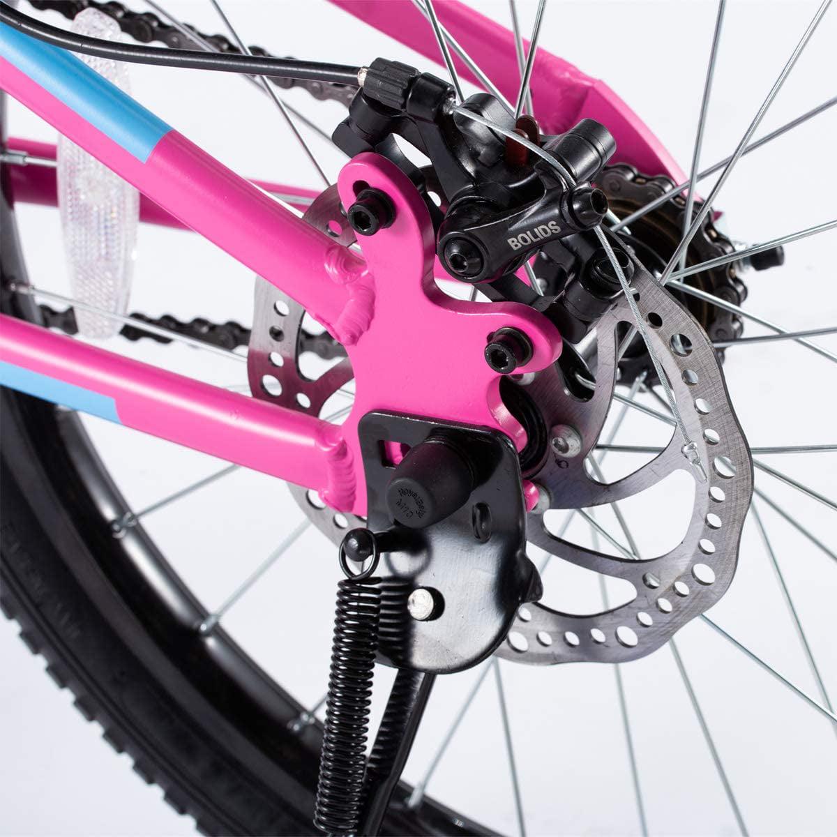 Royalbaby Boys Girls Kids Bike Explorer 20 in Bicycle Front Suspension Aluminum Child - S Cycle with Disc Brakes Pink