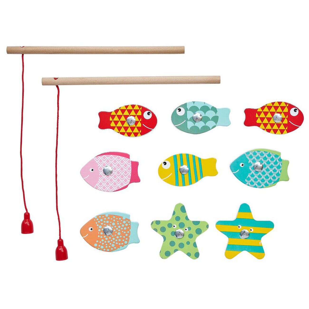 Jeu de pêche magnétique en bois