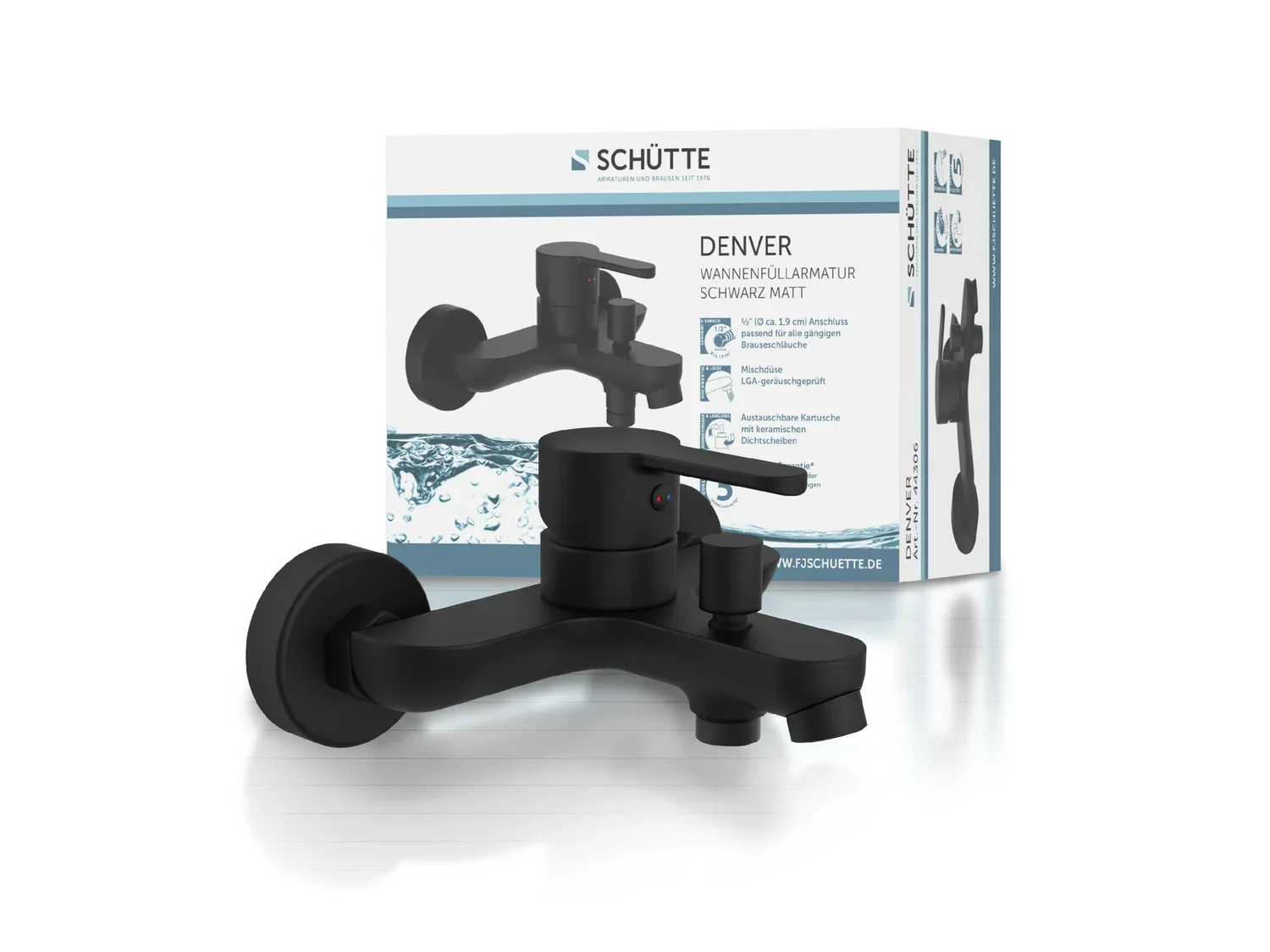 Schtte Mitigeur de salle de bains srie  Denver , noir