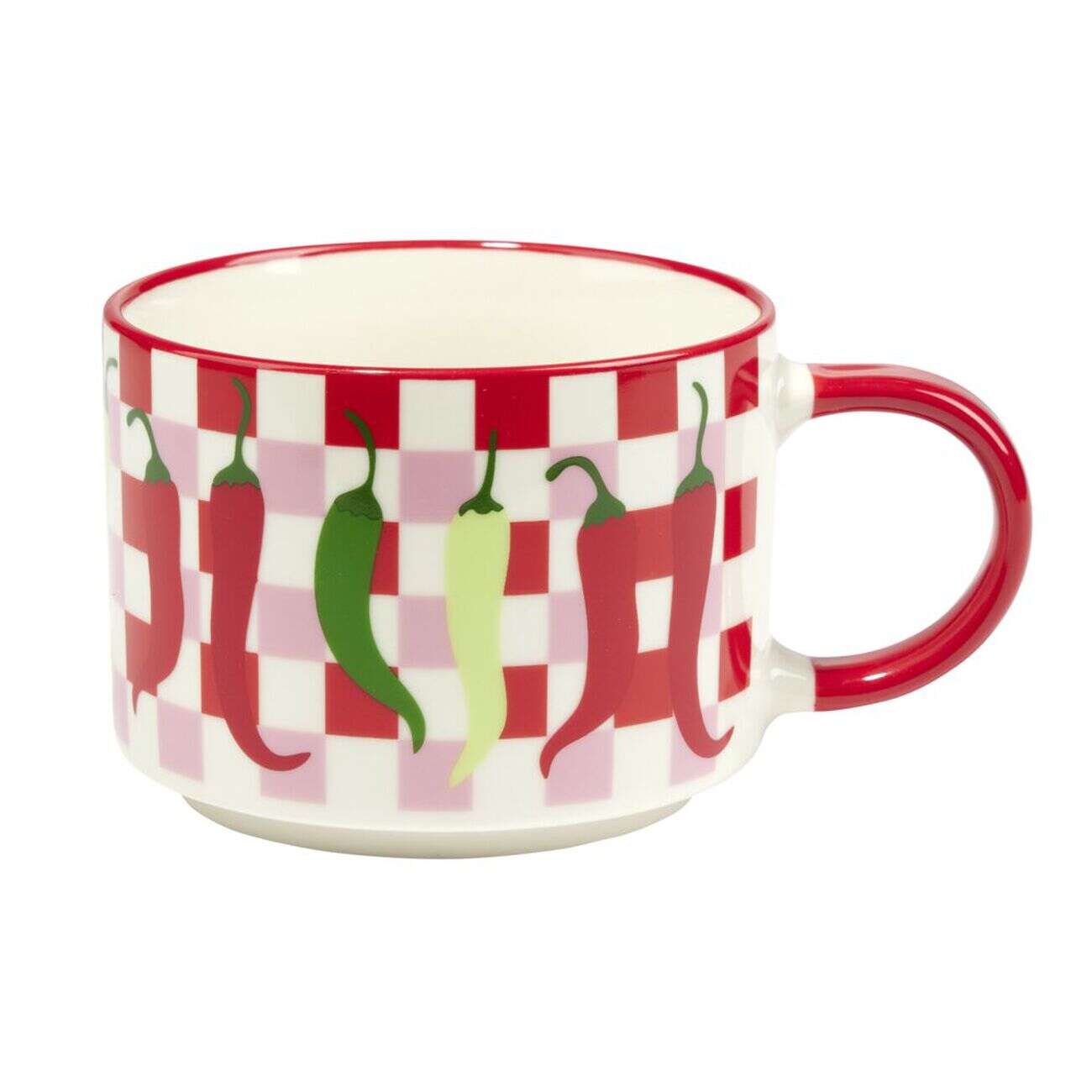 Mug céramique motifs piments Ø13xH8,5cm (2 modèles)