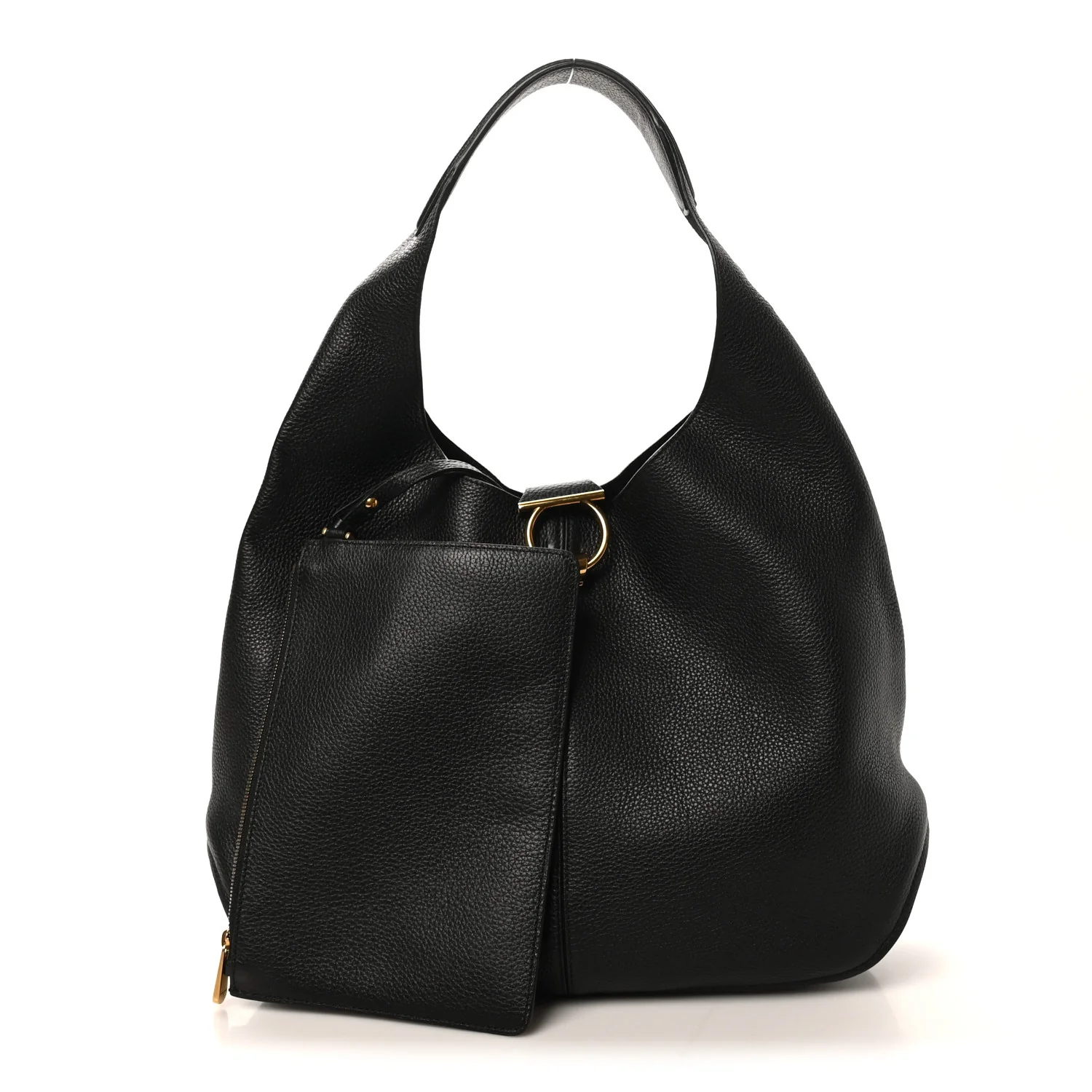 Calfskin Margot Hobo Black