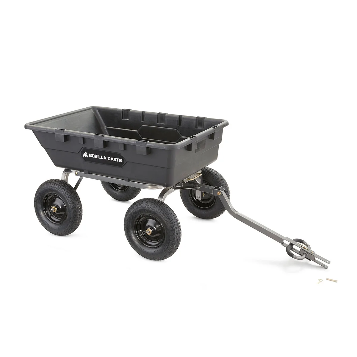 10 Cu Ft Poly Yard Dump Cart with Quick-Release, 1500 lb Capacity, Black - Image 5