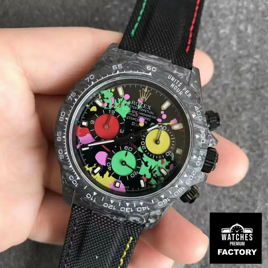 Rolex Daytona Cosmograph Carbon Fiber Diw Customized Version Noob Factory Color Dial