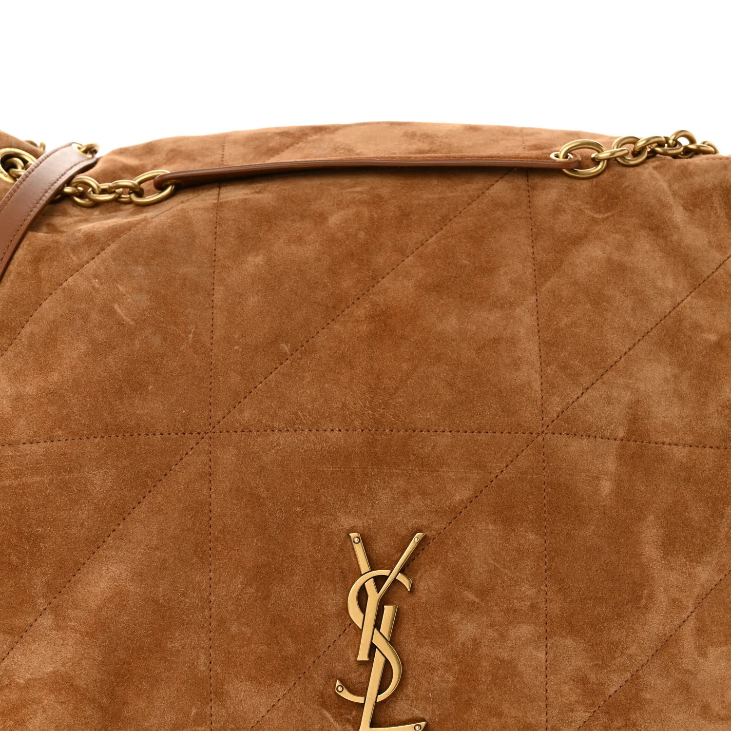 Suede Matelasse Monogram Large Jamie 4.3 Snuff