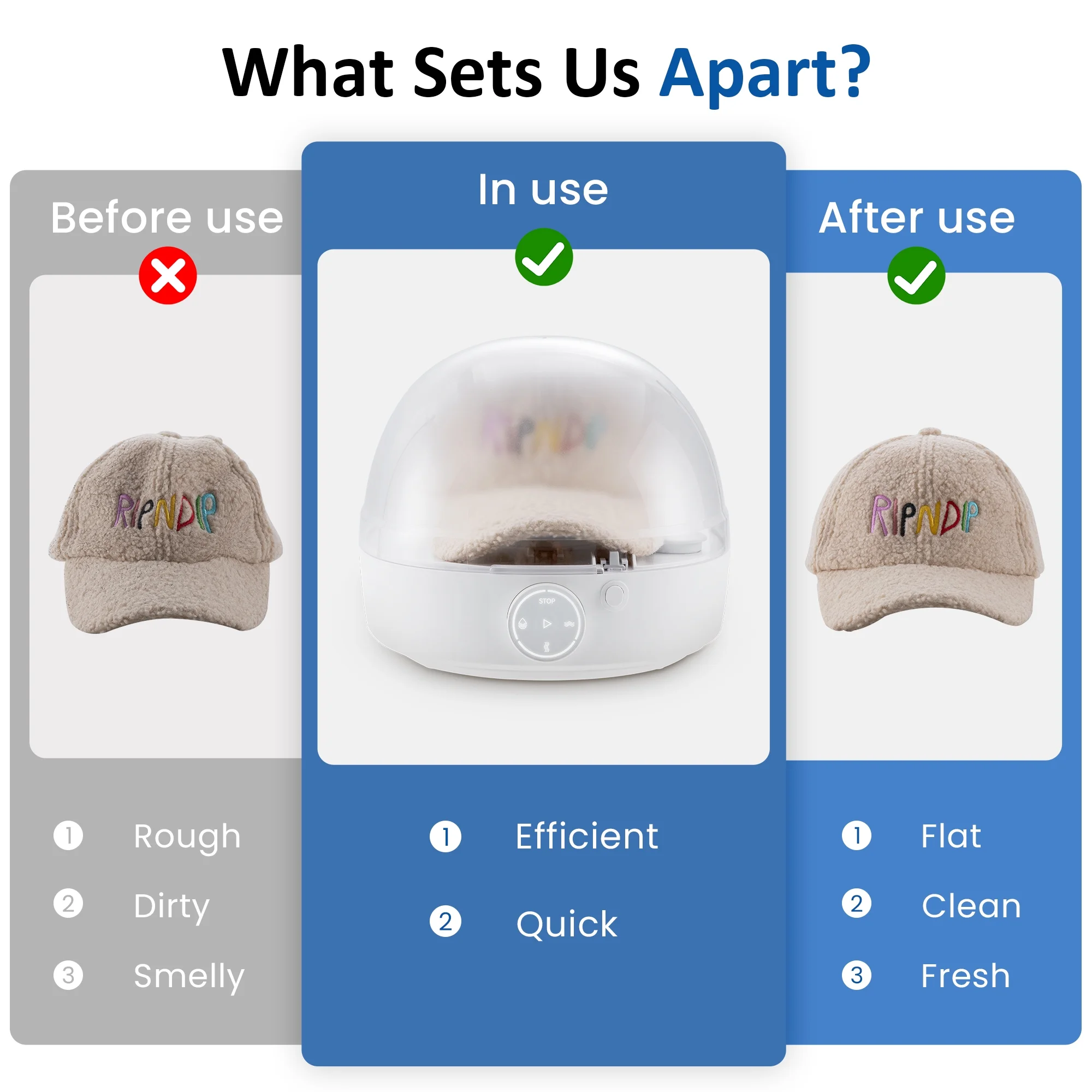Hat Care Machine for Iron and Dry(White) Image 4