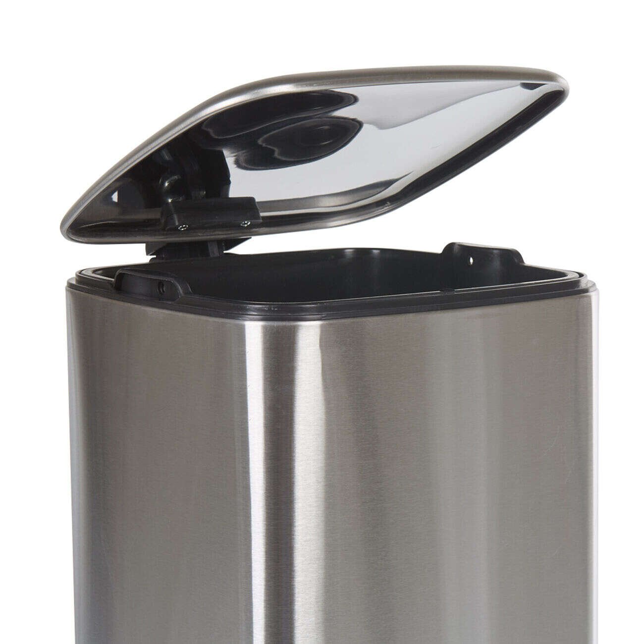 Poubelle pédale gris métallisé 30L