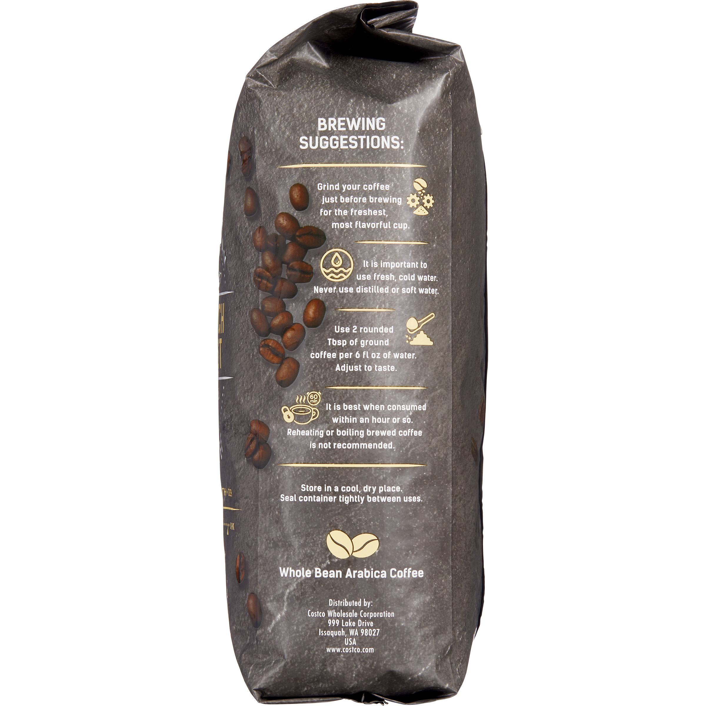 Kirkland Signature Whole Bean Coffee, French Roast, 2.5 lb