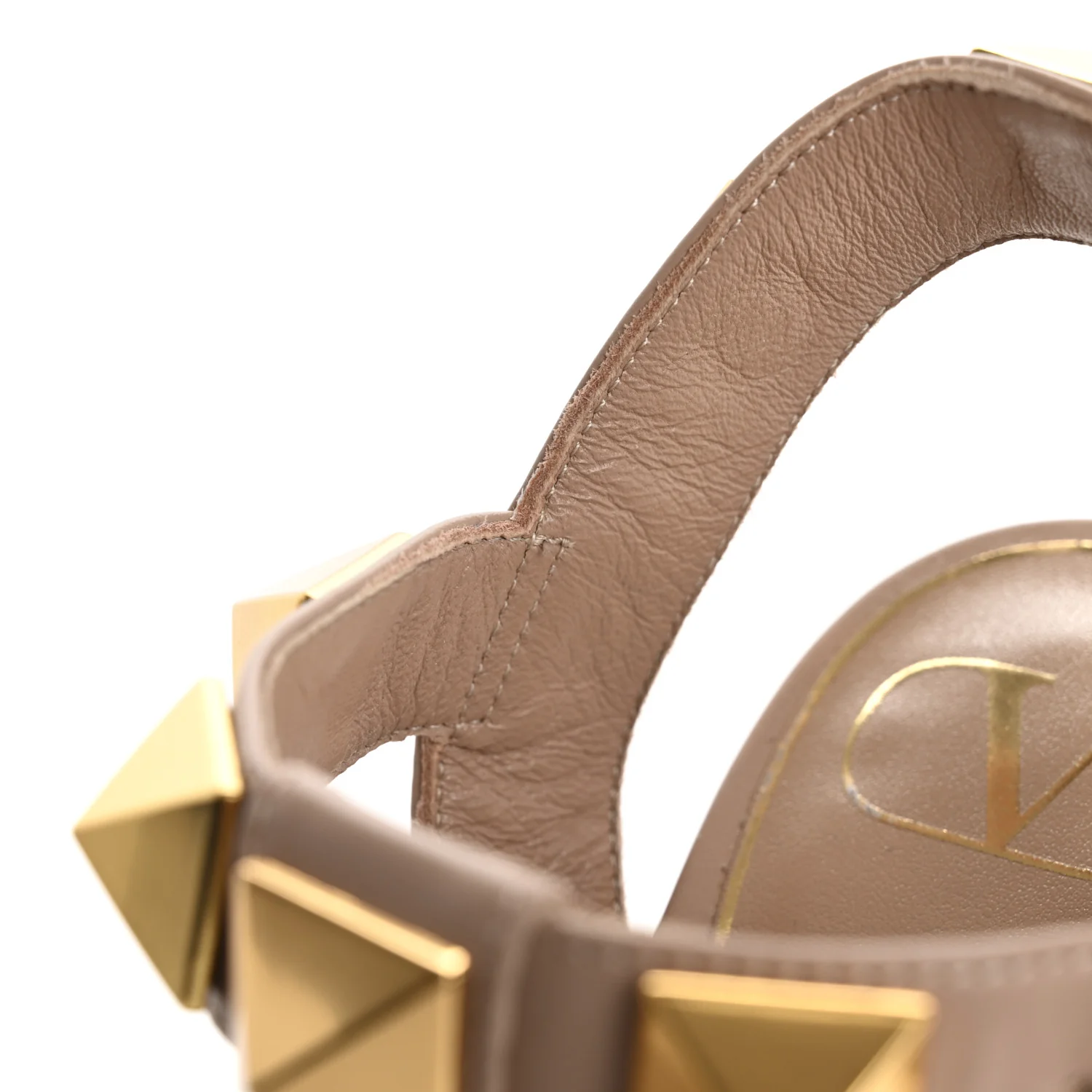 Calfskin Roman Stud 90mm Sandals 37 Rose Cannelle
