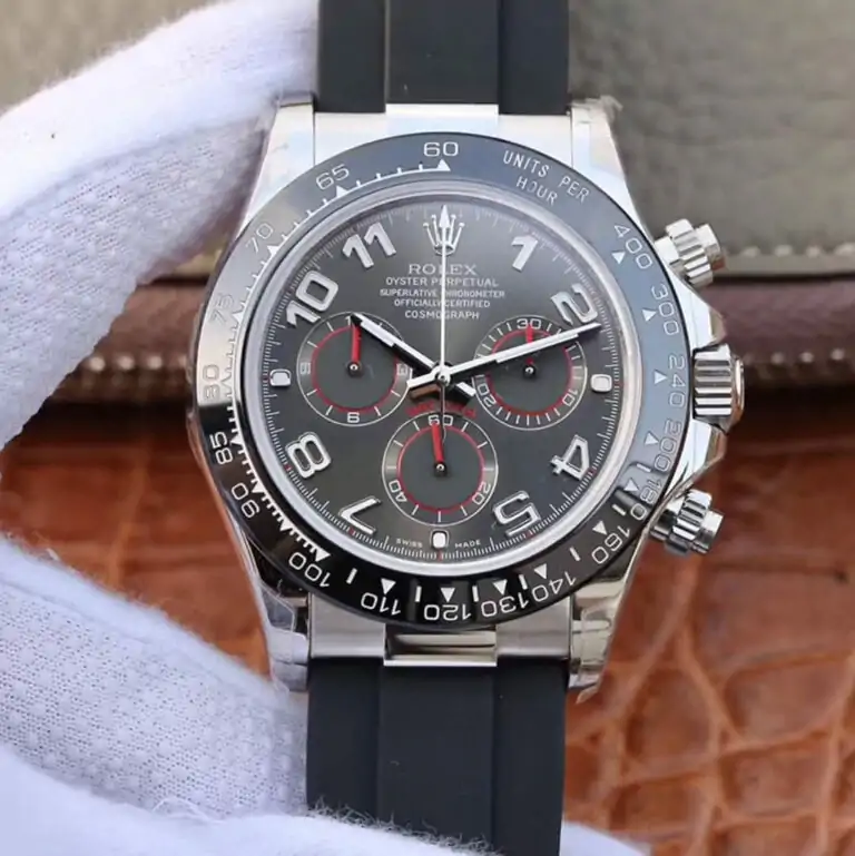 Rolex Daytona Cosmograph 40MM JH Factory Black Rubber Strap