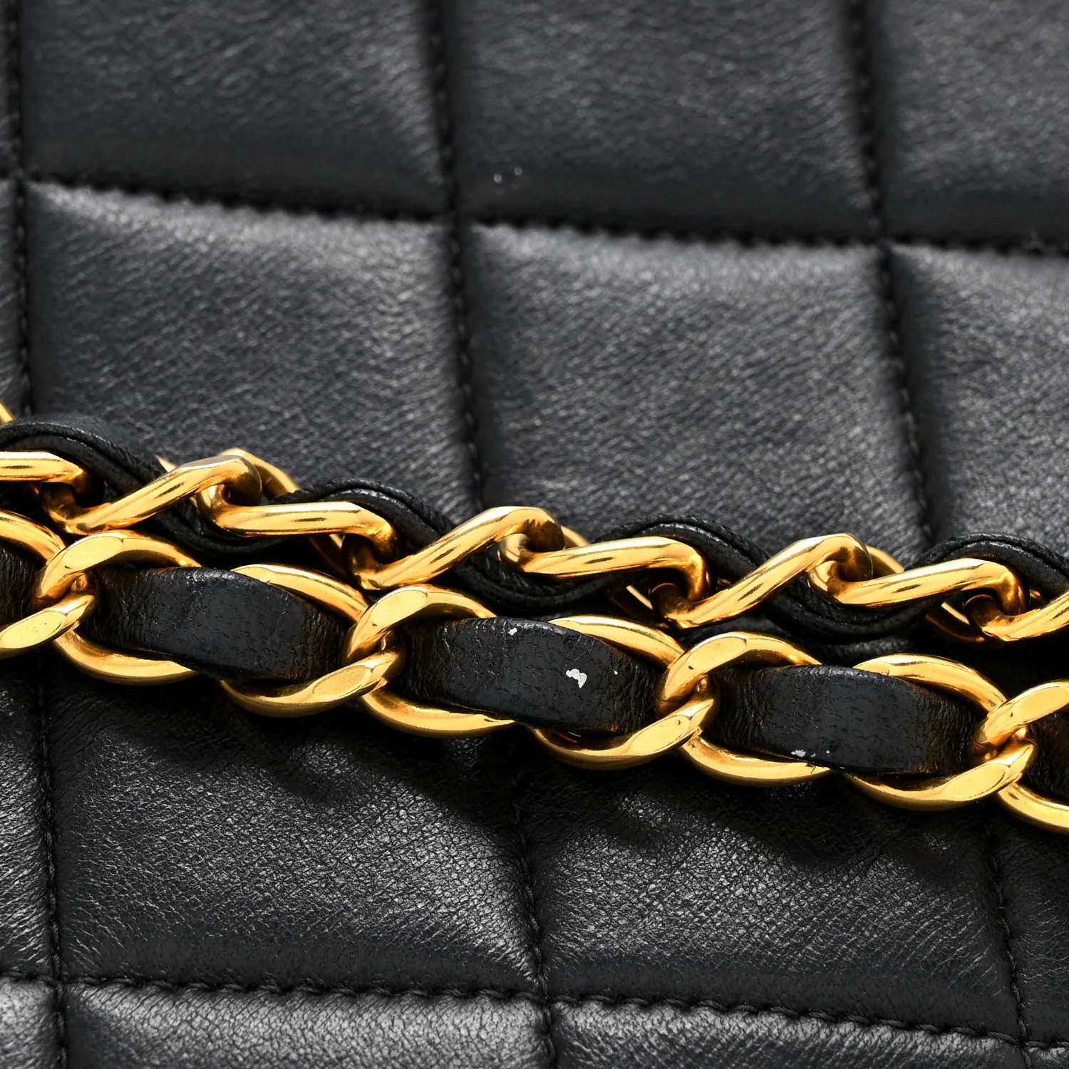 Lambskin Quilted Small Single Flap Black