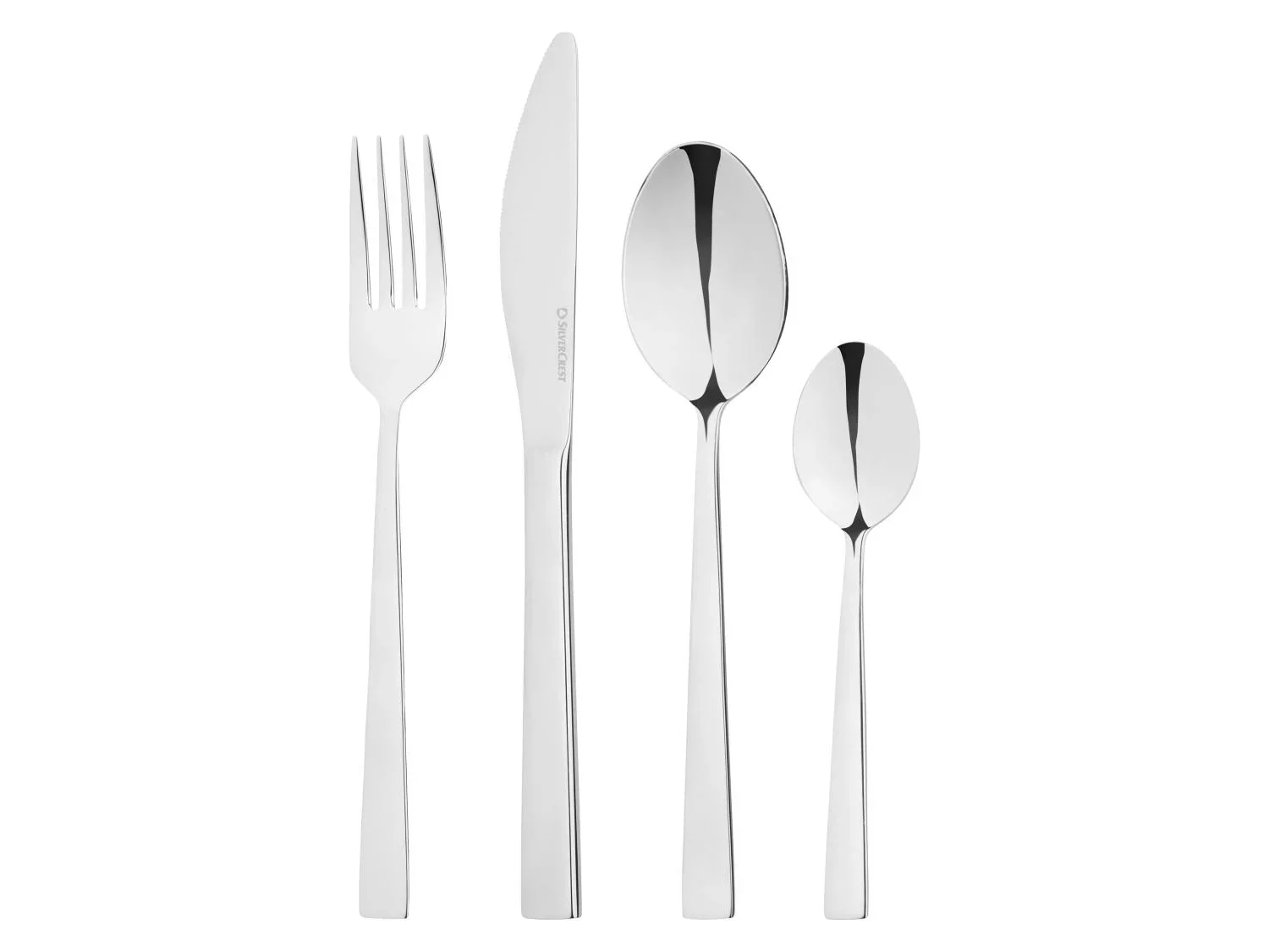 SILVERCREST Set de 24 couverts en acier inoxydable poli