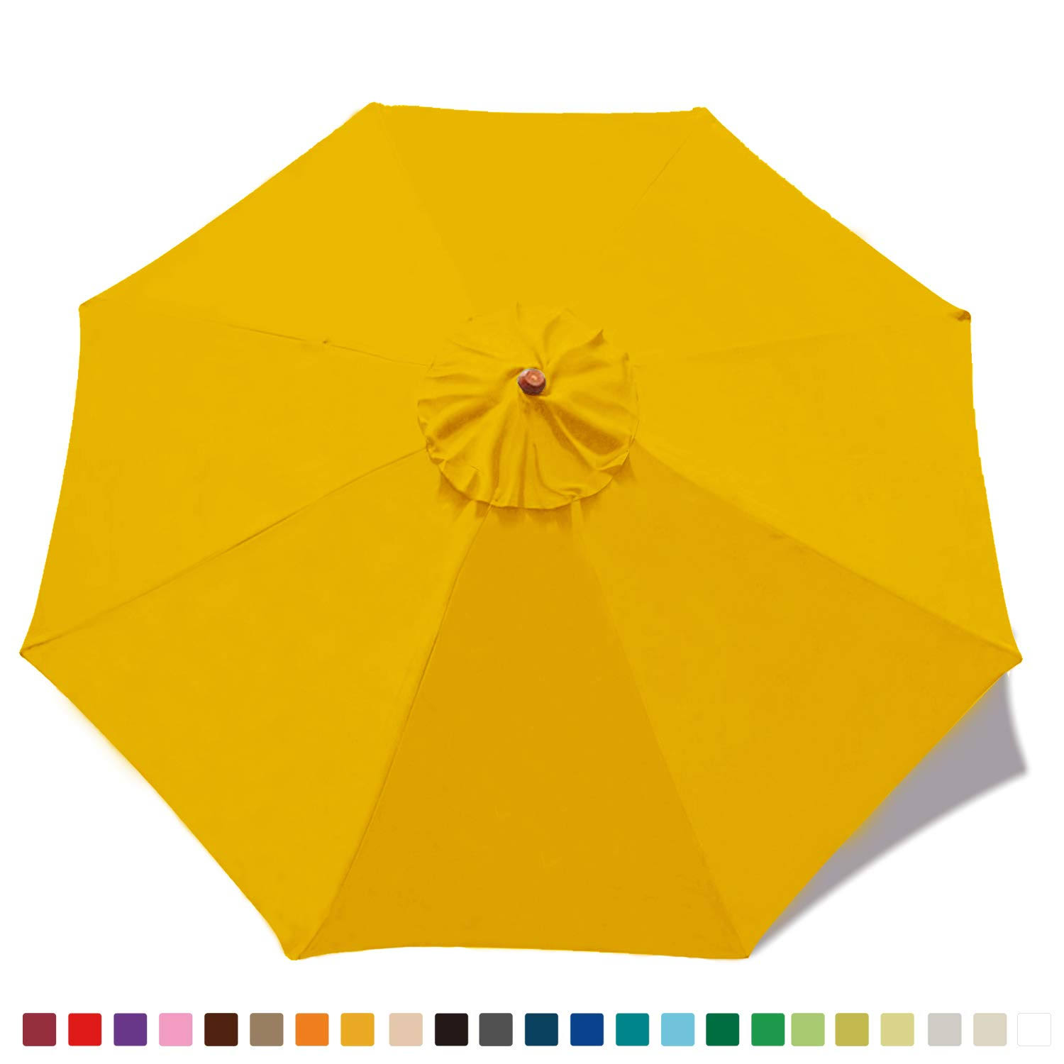 MASTERCANOPY Patio Umbrella Replacement Canopy for 8 Ribs 9ft / Gold