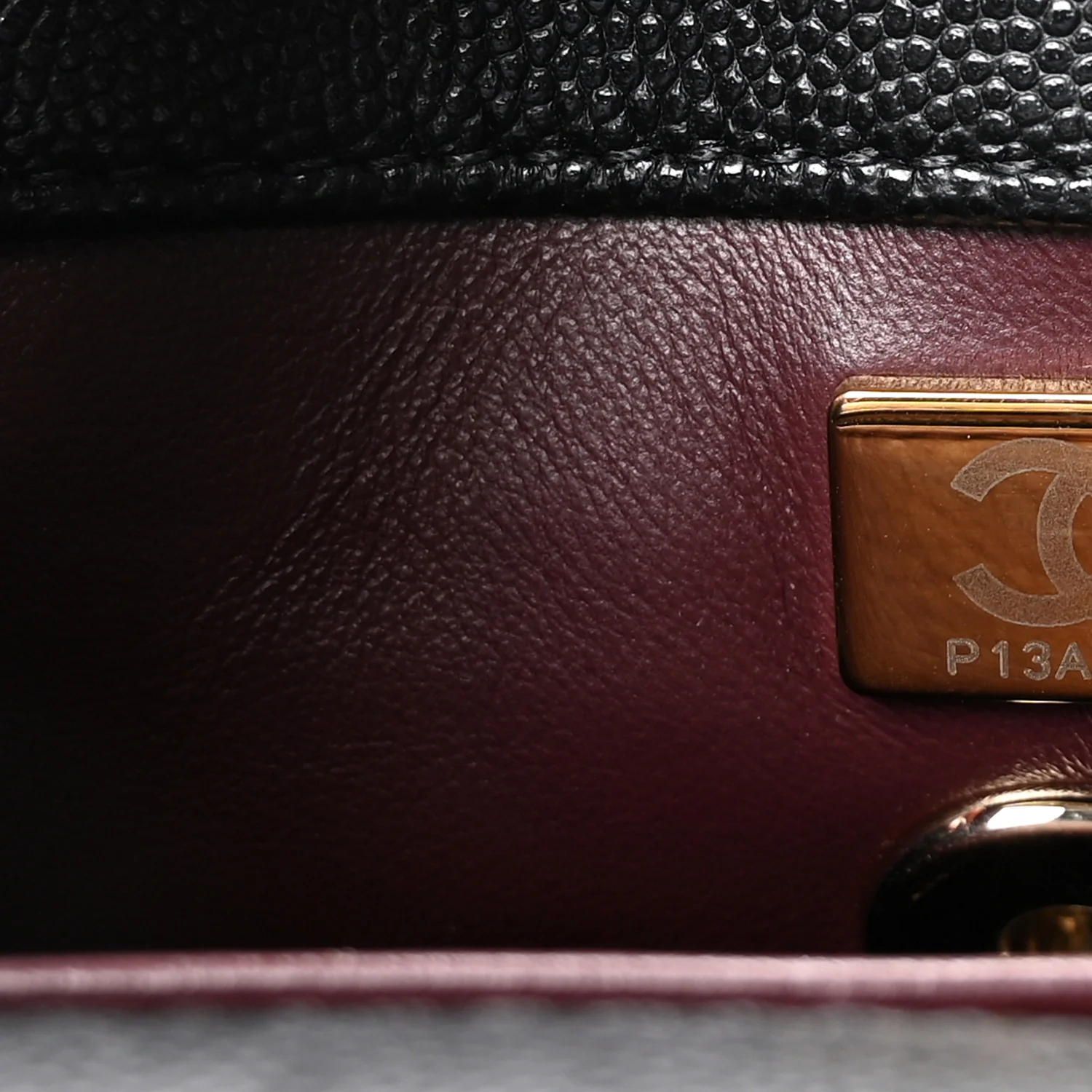 Caviar Quilted Mini Coco Handle Flap Black