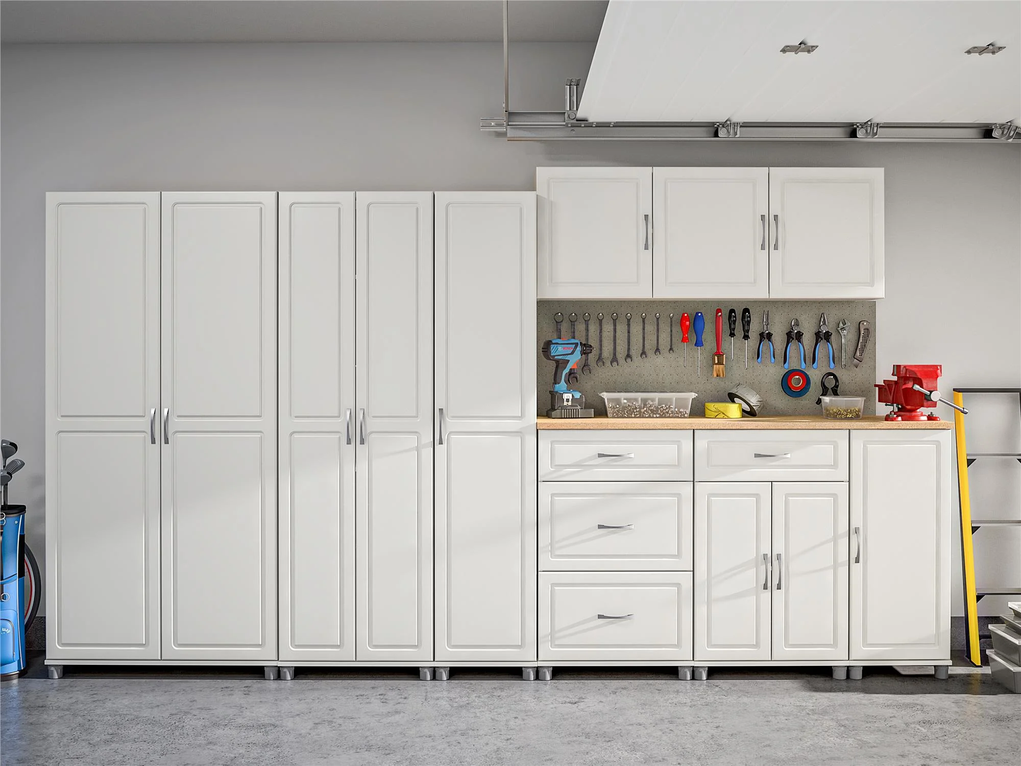 Kendall 54" Wall Cabinet, White(White) - Image 5