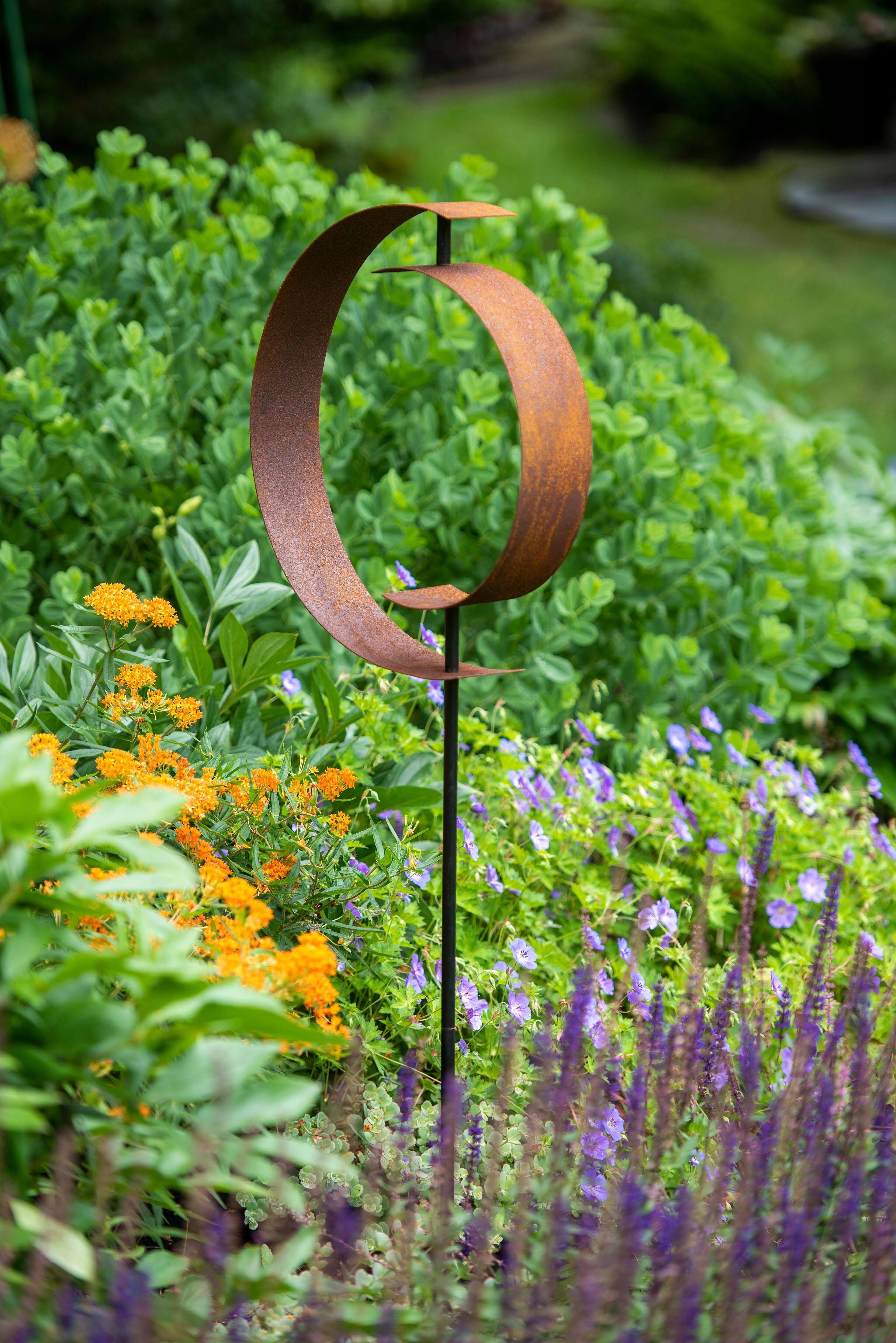 Corten Circle Garden Sculpture