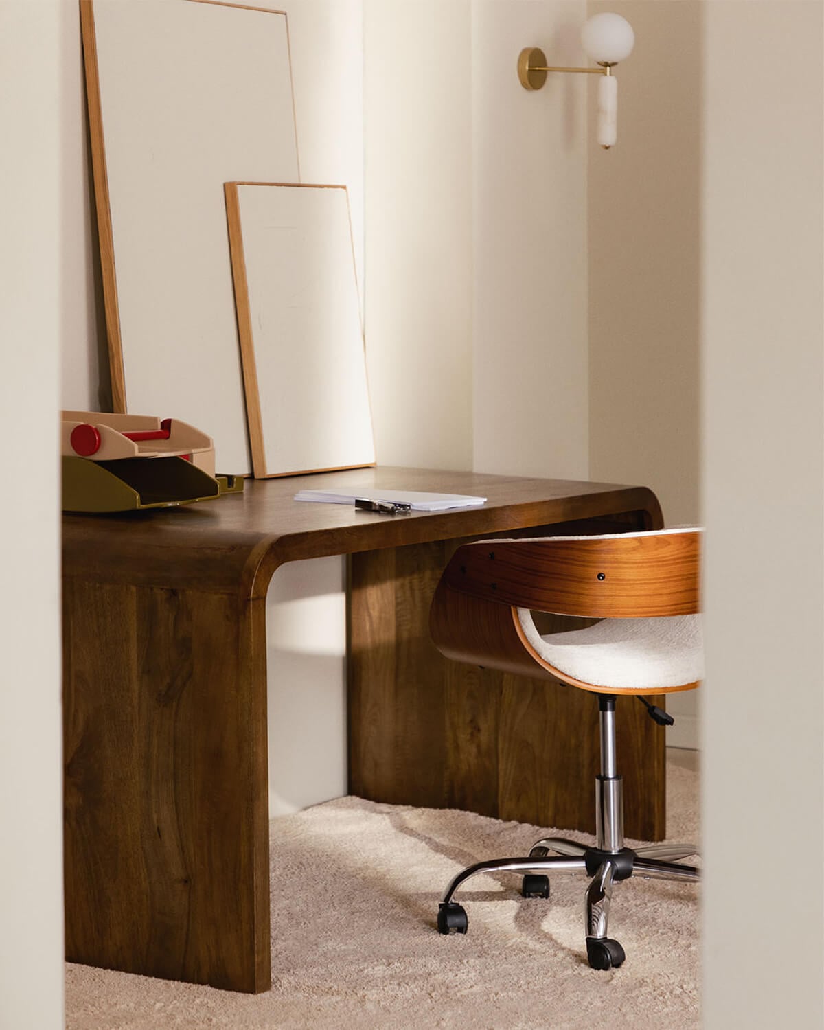 Vanile - Escritorio de Madera de Mango (140x75 cm) Vanile