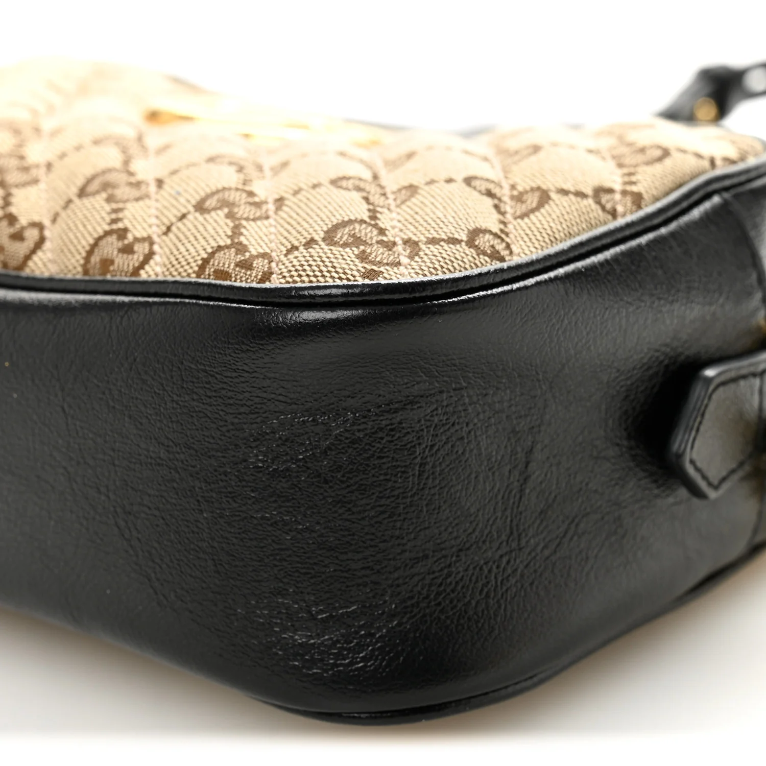 Monogram Matelasse Diagonal Small GG Marmont Chain Shoulder Bag Beige Black