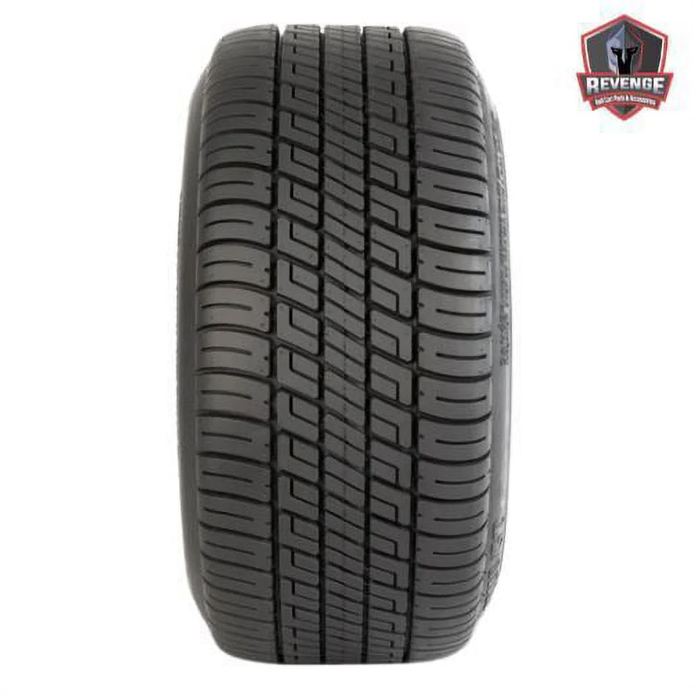 12" Machined Black Golf Cart Wheels and Tires Combo (205/30 12) Set of 4 Image 3