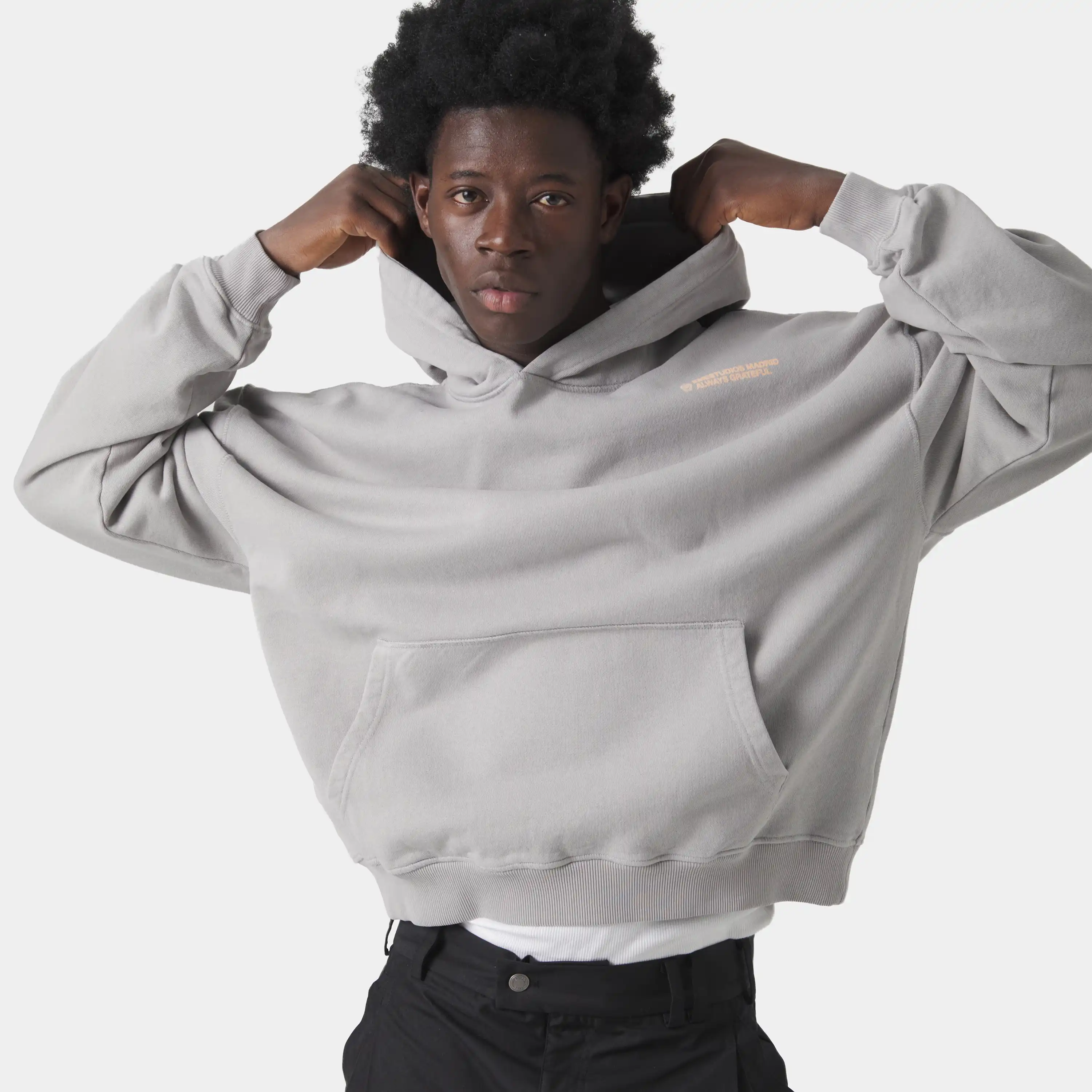West Heather Grey Oversized Hoodie