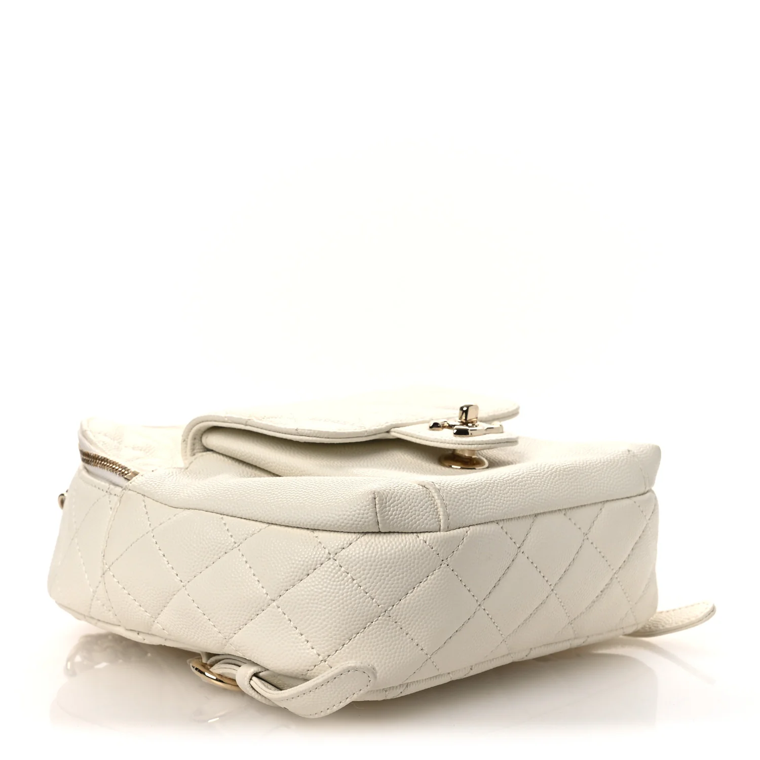 Caviar Quilted Small CC Day Backpack White