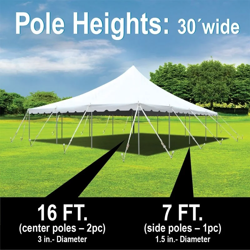 Sectional Outdoor Wedding Event Party Canopy Tent, White Waterproof, 30 ft x 60 ft(30 x 60) - Image 5