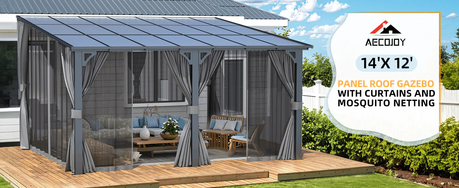 gazebo with curtains