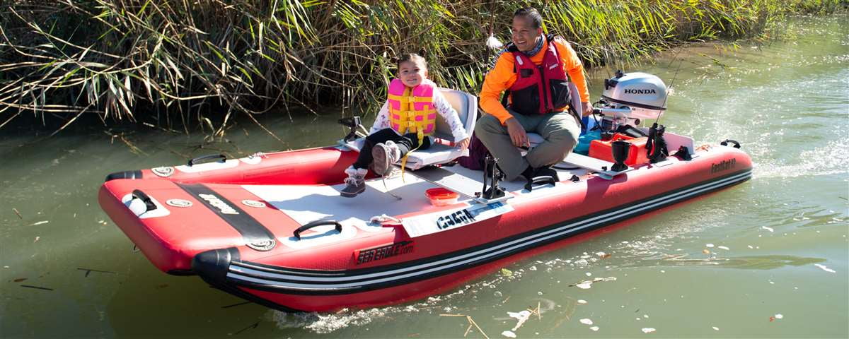 Sea Eagle Fastcat12 Inflatable Catamaran Boat Deluxe Package