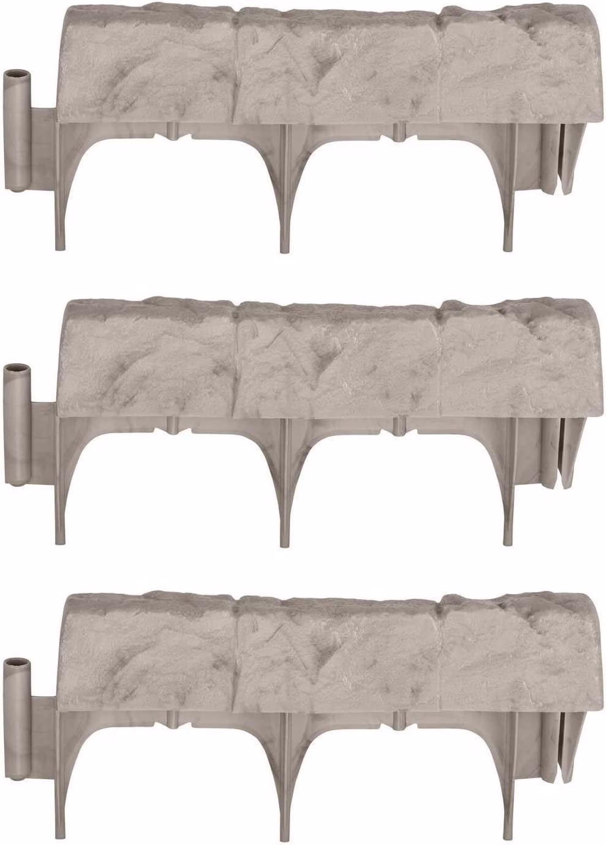 Landscape Design Border, 12 Sections, Decorative Natural Rock Stone Edging for Garden, Lawn, & Landscaping (20 Pack)