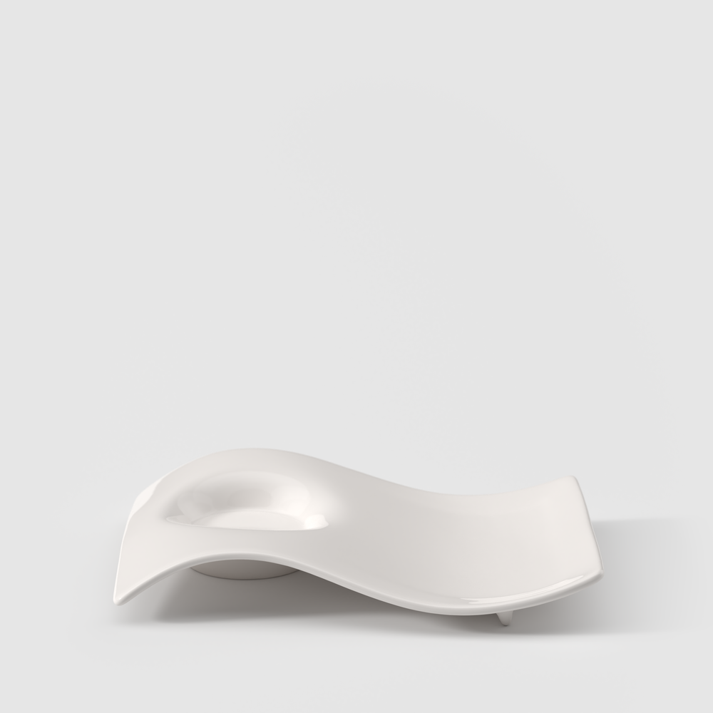 NewWave Espresso cup saucer - White, 6.7'' x 5.5'', Premium Porcelain