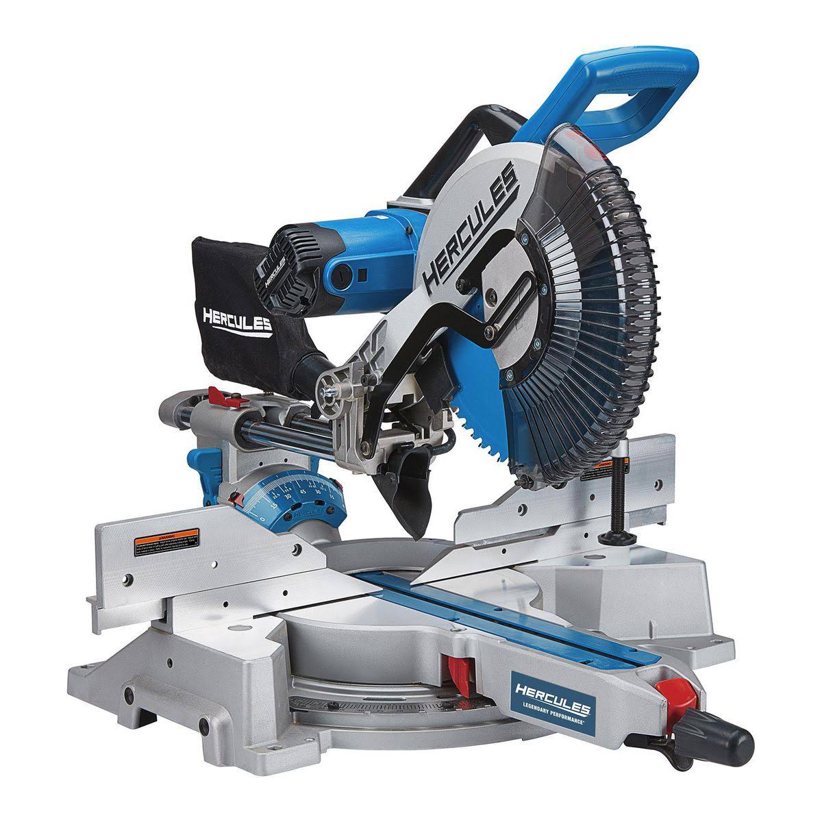 Hercules 12 in. Dual-Bevel Sliding Compound Miter Saw with Precision LED Shadow Guide-Instock