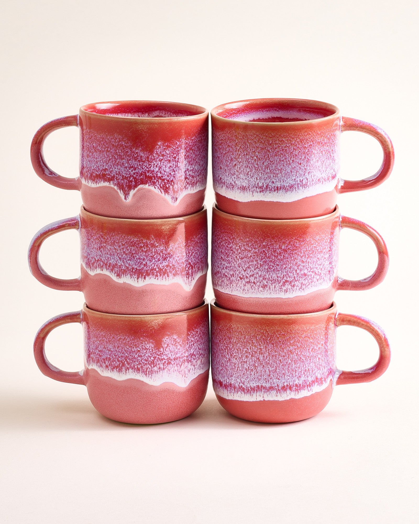 COIMBRA - LARGE MUG RED SET OF 6