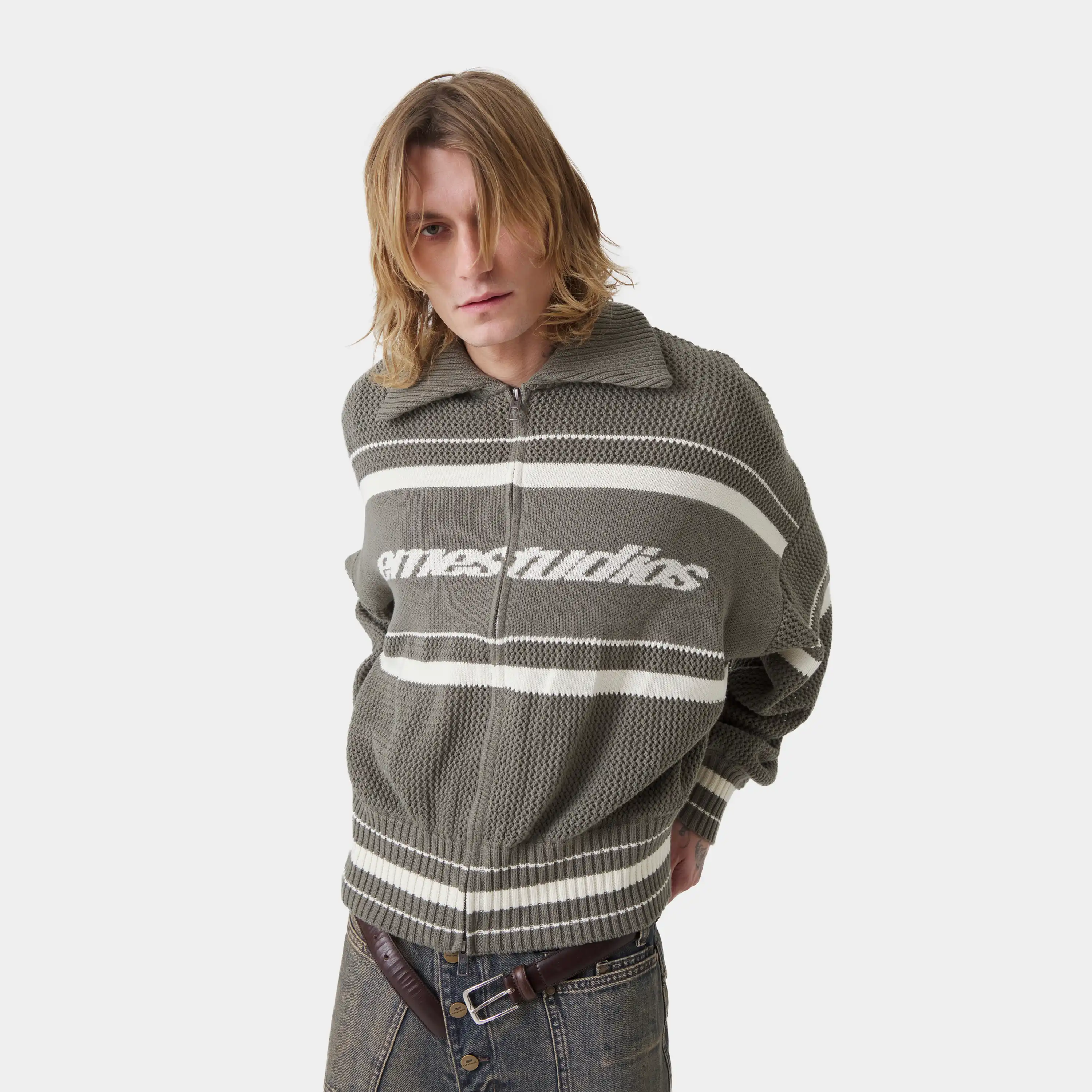 Unit Forest Zipper Knit