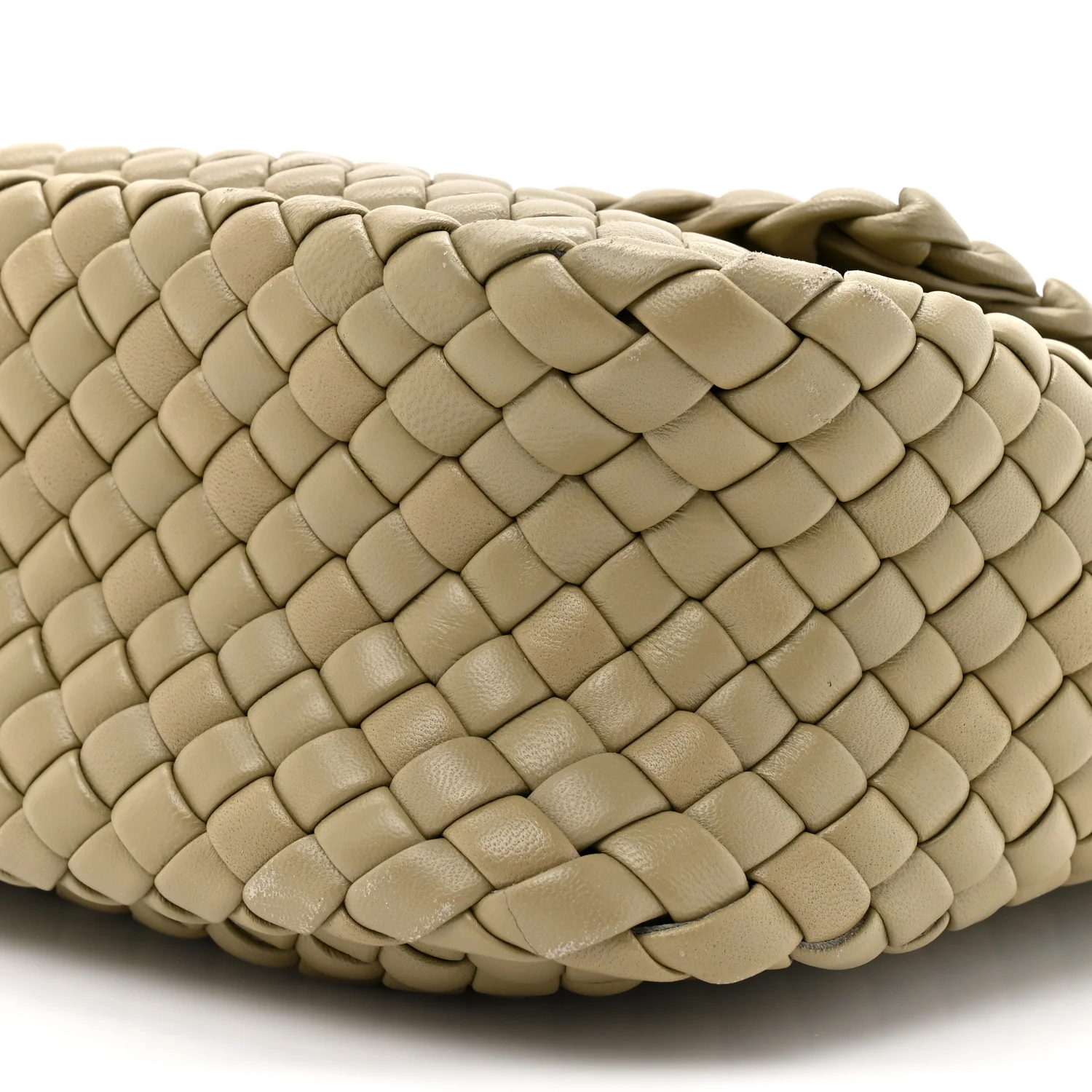 Nappa Intrecciato Small Cobble Shoulder Bag Camel