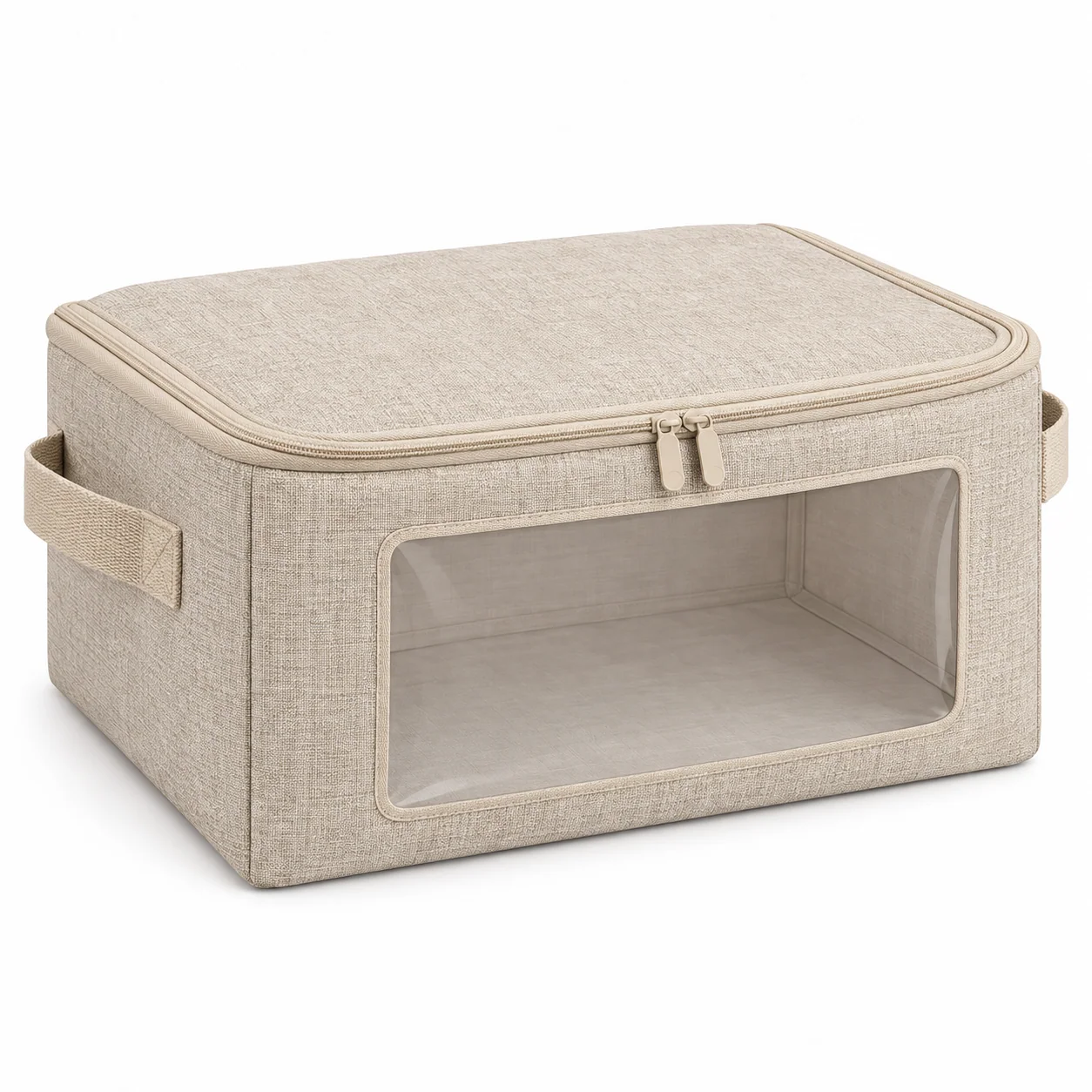 Oatmeal Windowed Clothes Storage Bag, Small
