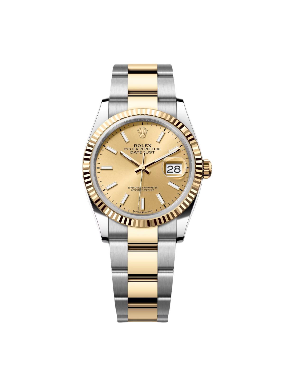 【Super Clone】RLX  Datejust 36mm 126233 Champagne Dial Jubilee Bracelet Watch