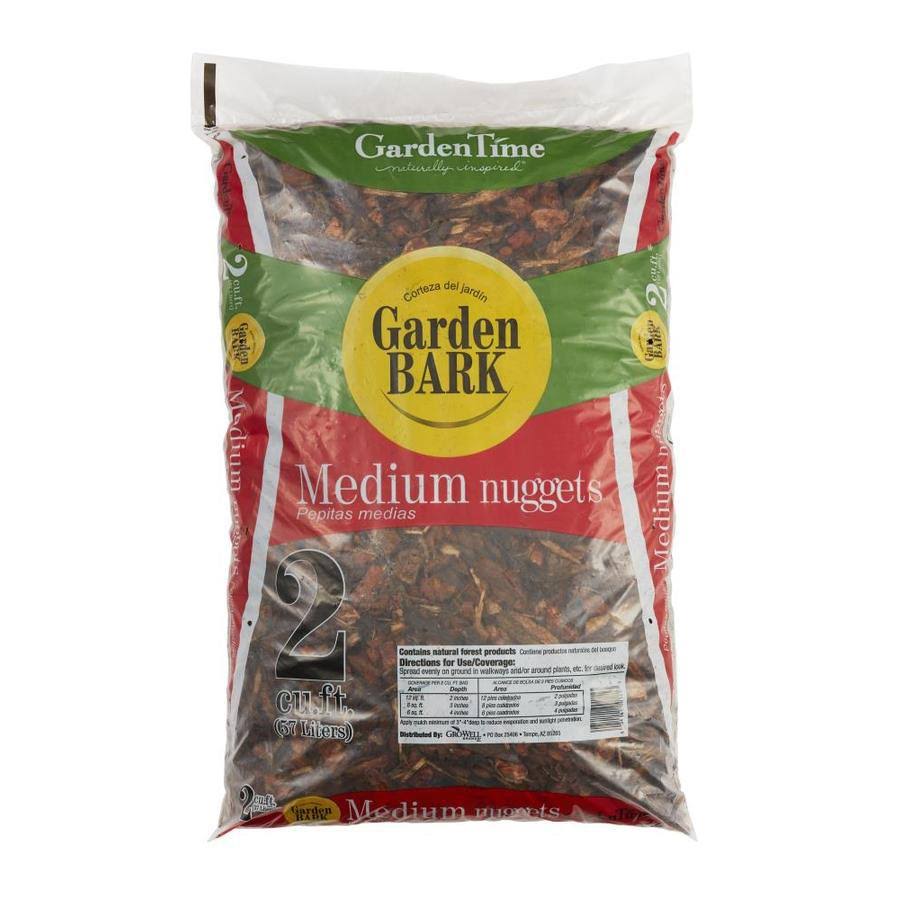 Garden Time GT00121 Garden Bark Medium Nuggets, 2 Cu.Ft.