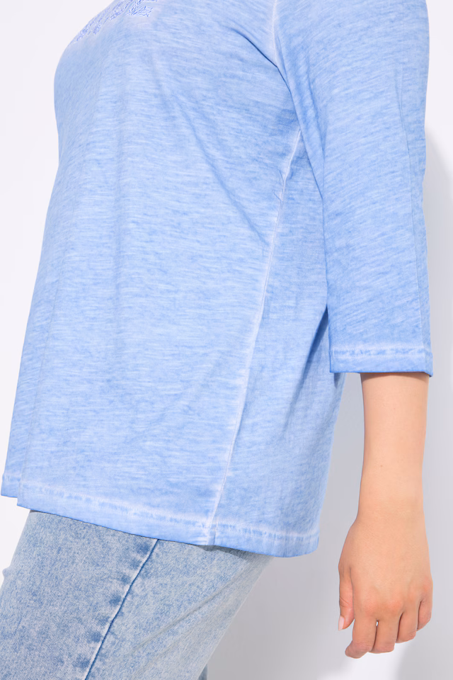 UNIQUE Embroidered 3/4 Sleeve Tee