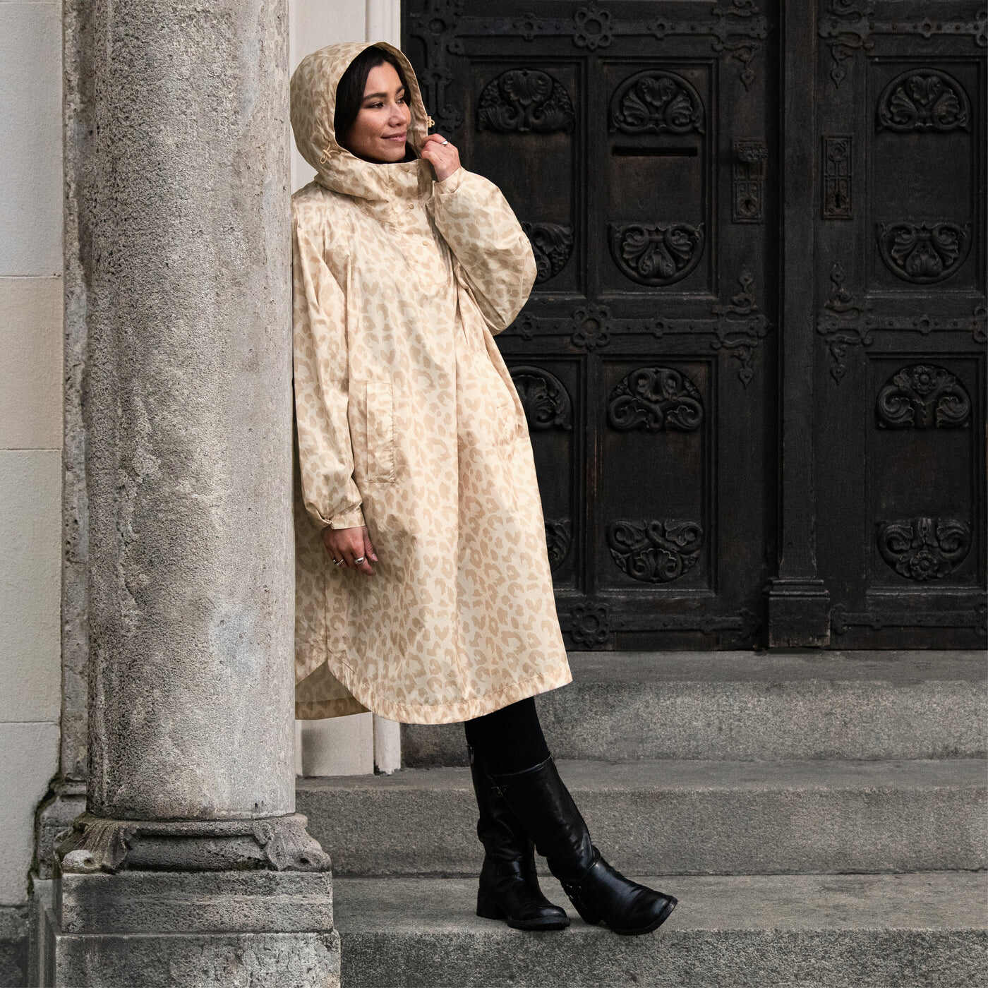 mini maxi raincoat leo vanilla