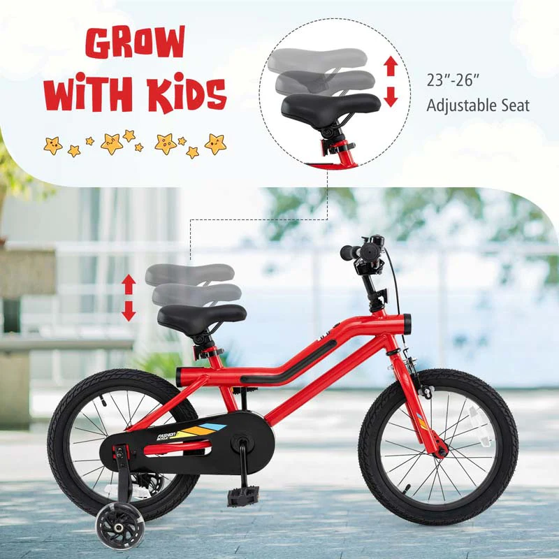 Eletriclife LED Lighted Kids Bike with Training Wheels and Headlight