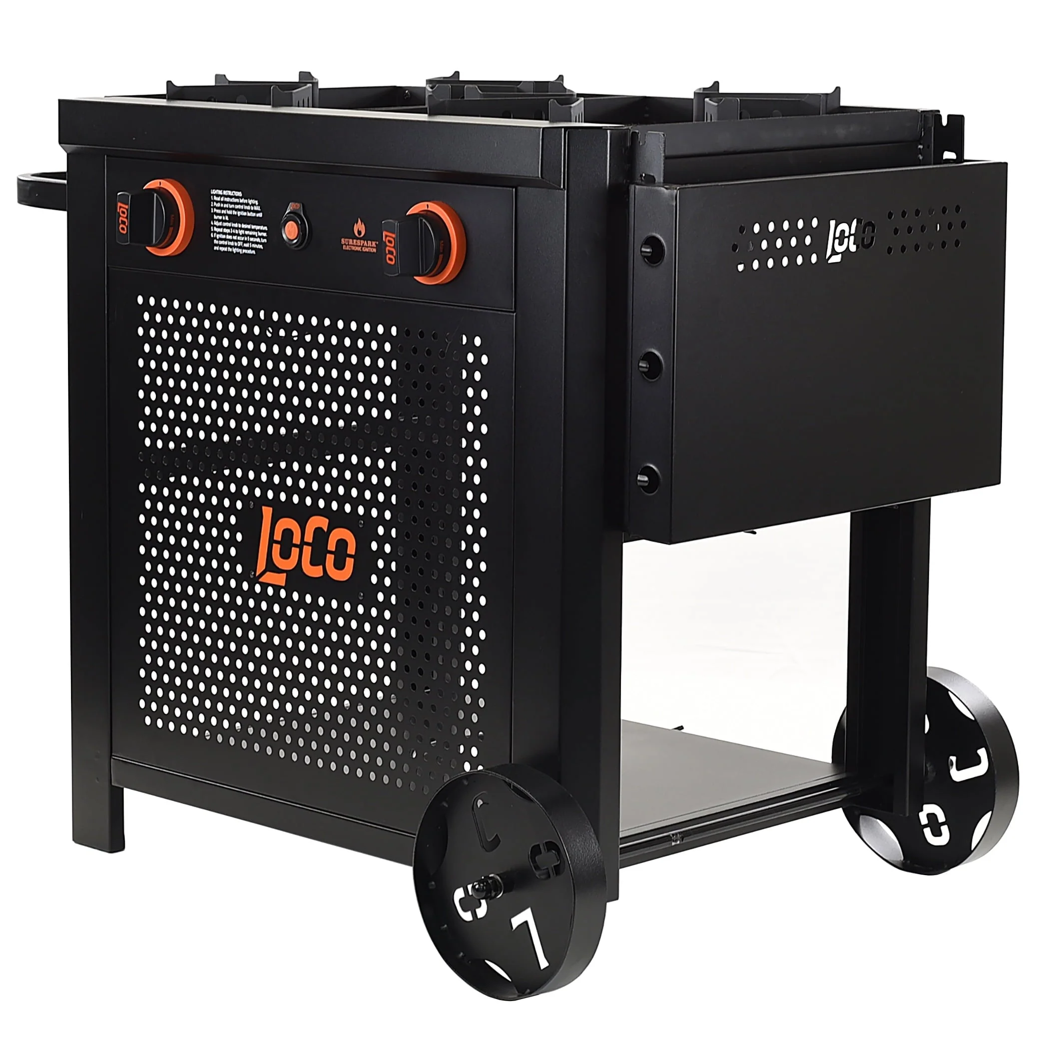 Loco Cookers Propane Dual Burner Fry Cart