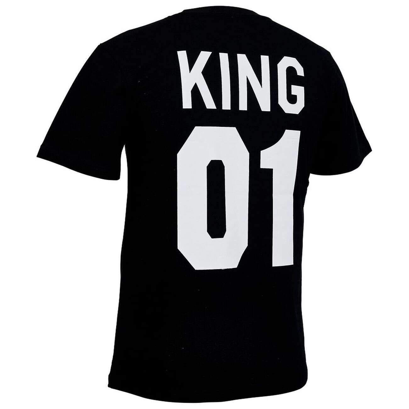 Tee shirt noir imprimé King homme