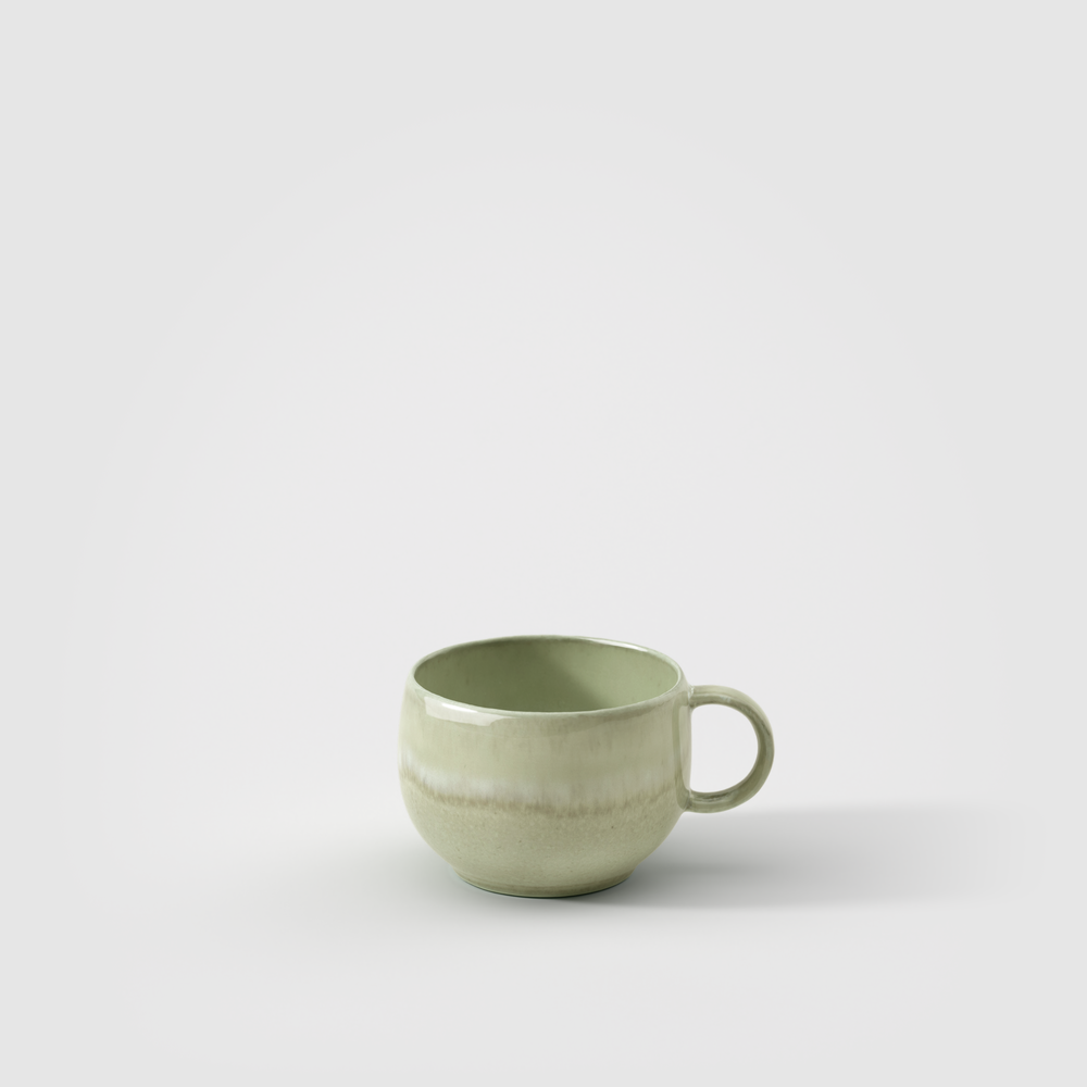 Perlemor Espresso cup - Green, 2.1 oz, Premium Porcelain