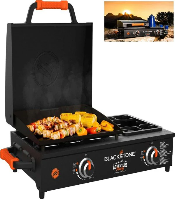 Plaque de cuisson de table Blackstone Adventure Ready de 43 cm (17 pouces) avec plaque de cuisson noire