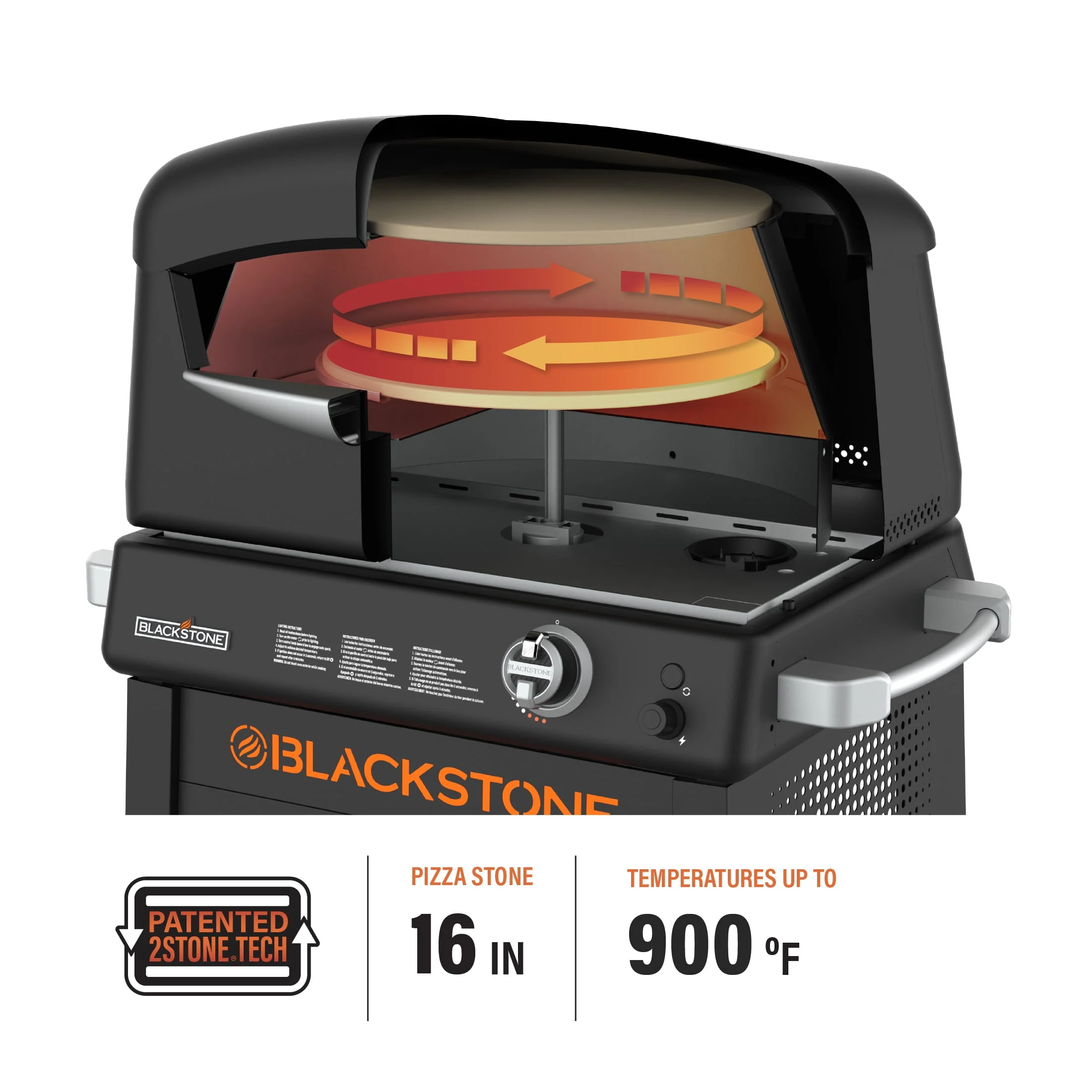 Blackstone Propane Outdoor Pizza Oven with Stand and Pizza Peel Image 7