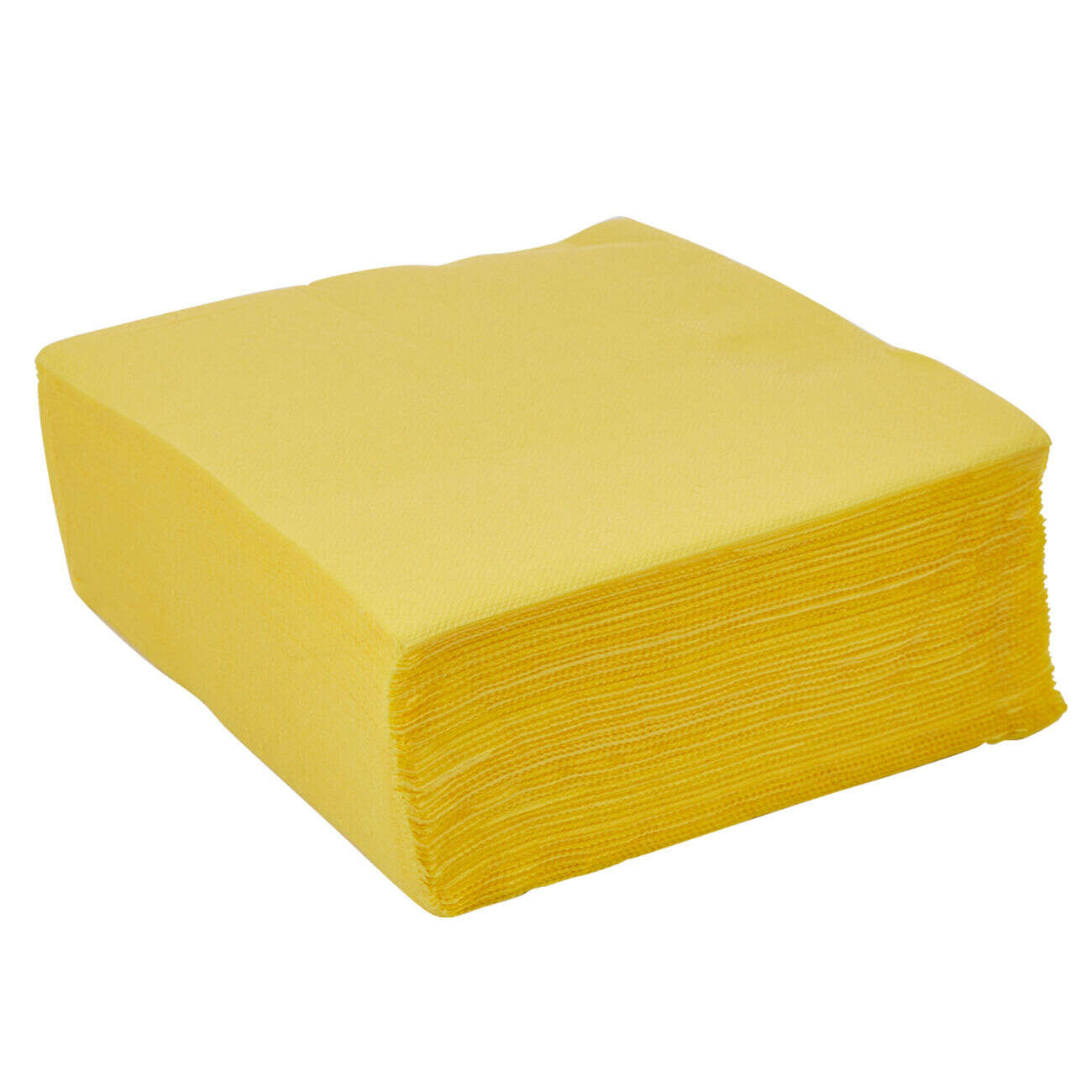 Serviette jetable 2 plis jaune canari x40