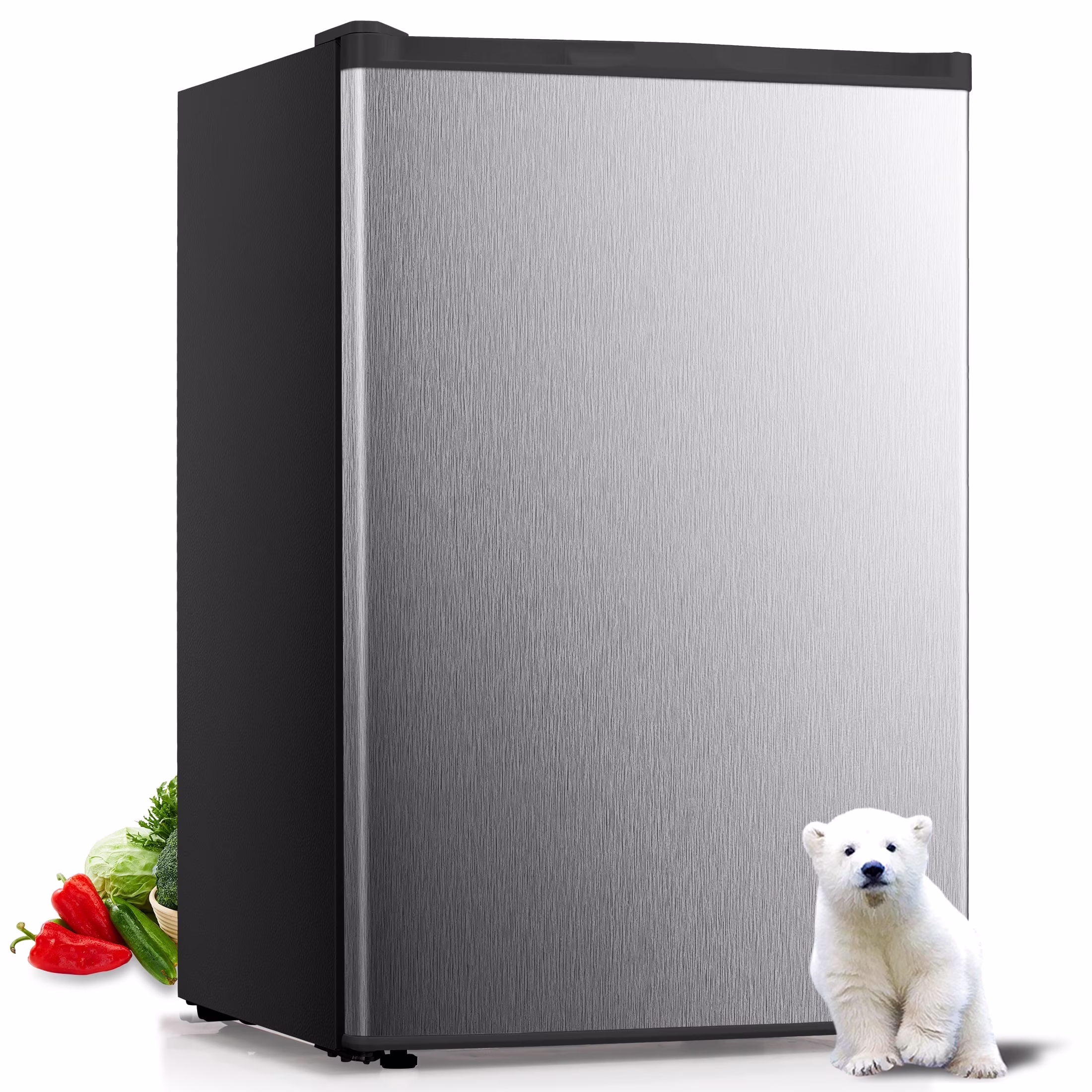 Upright Freezer, Energy Saving 3.0 Cu.ft Single Door Compact Upright Freezer with Reversible Door(Black)(Black) - Image 5