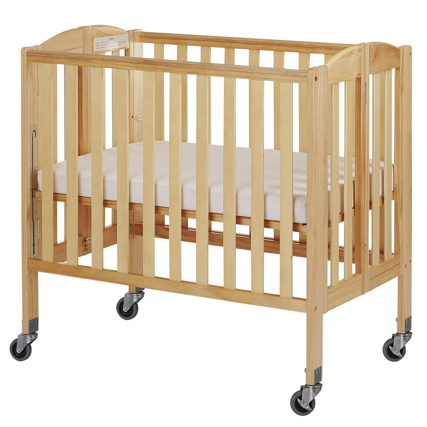 Birch 3-in-1 Folding Portable Mini Crib. Natural - Image 10