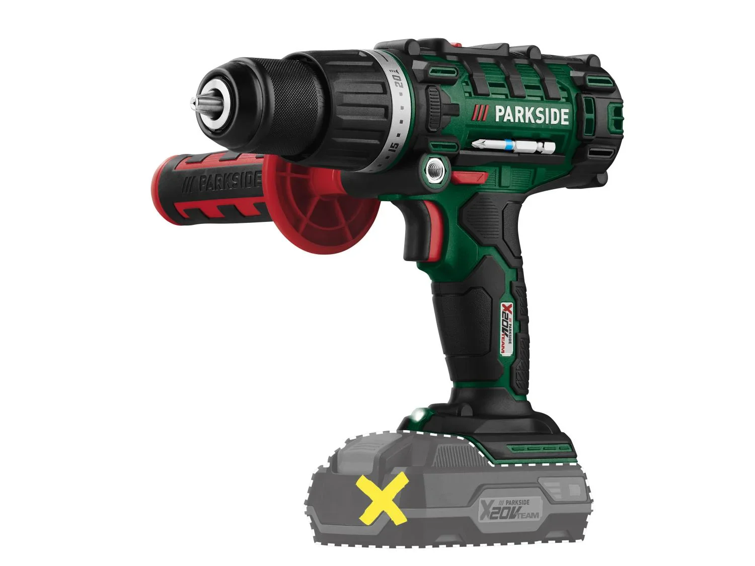 PARKSIDE Perceuse-visseuse  percussion sans fil PSBSA 20-Li C3, 45 Nm, 20 V